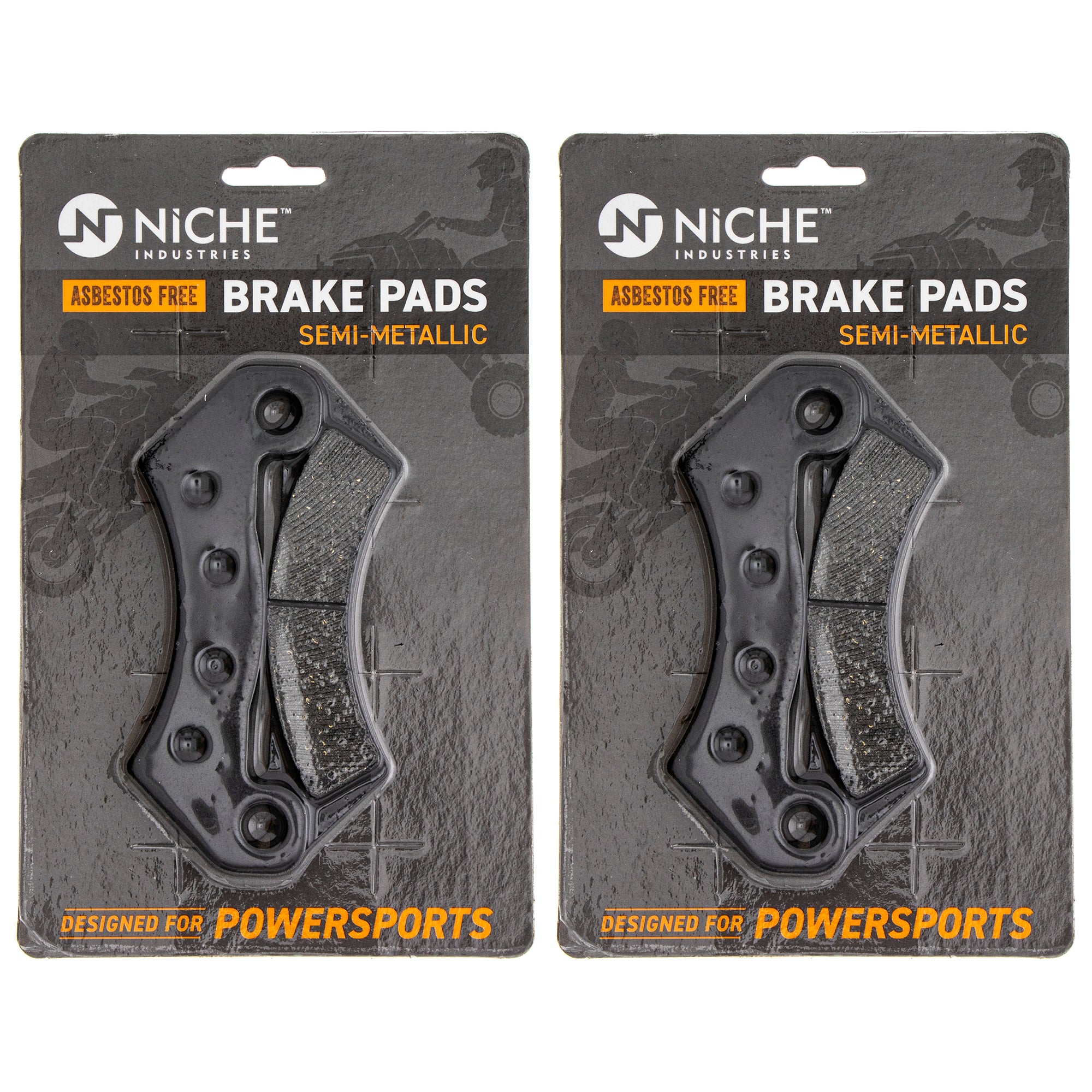 Front Semi-Metallic Brake Pad Set 2-Pack for Arctic Cat Textron Cat 2502-034 2402-105 NICHE 519-KPA2338D