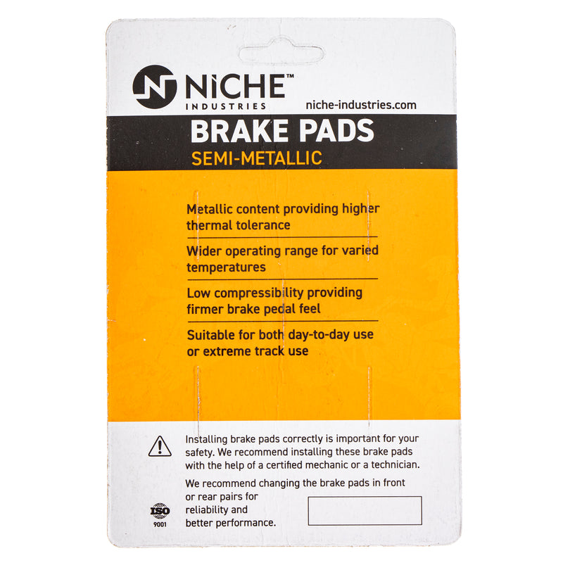 NICHE 519-KPA2330D Semi-Metallic Brake Pads for BRP Can-Am Ski-Doo