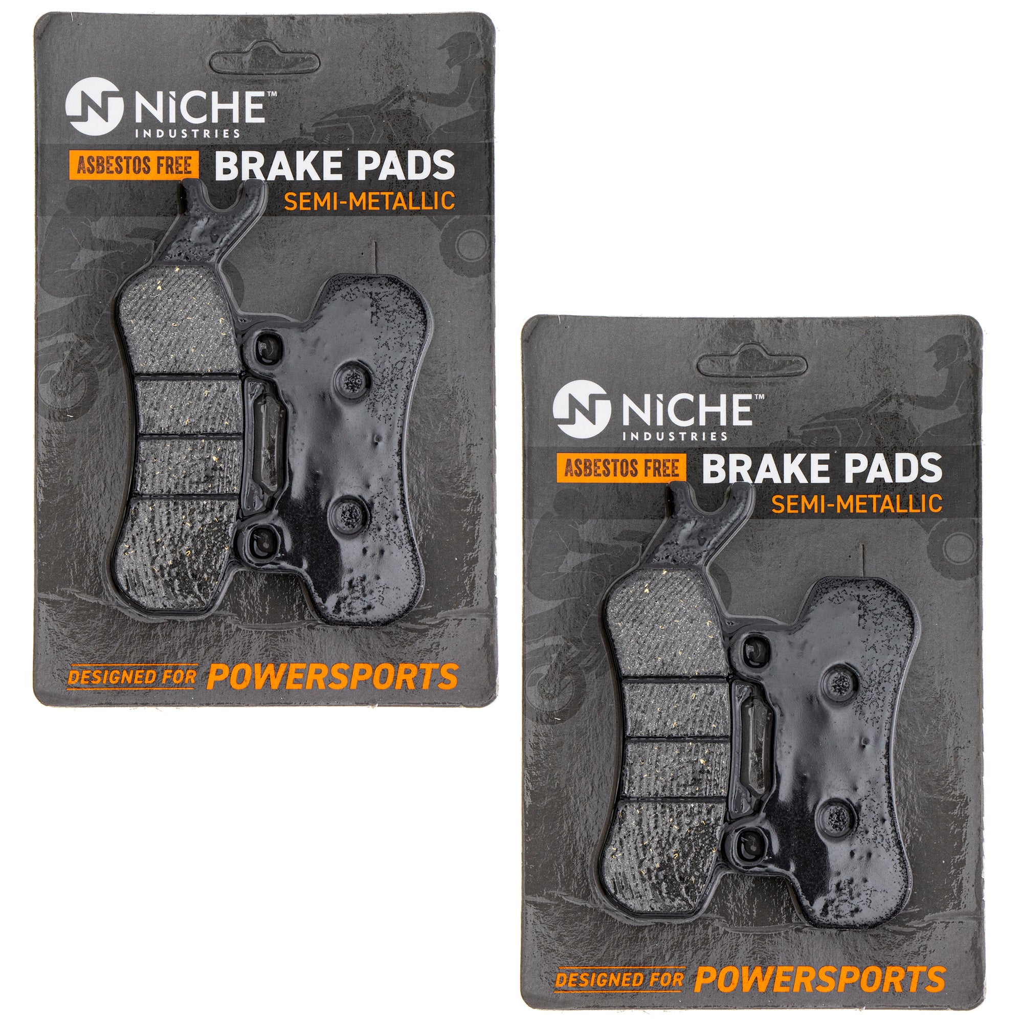 Front Rear Right Semi-Metallic Brake Pad 2-Pack for BRP Can-Am Ski-Doo Sea-Doo Traxter NICHE 519-KPA2330D