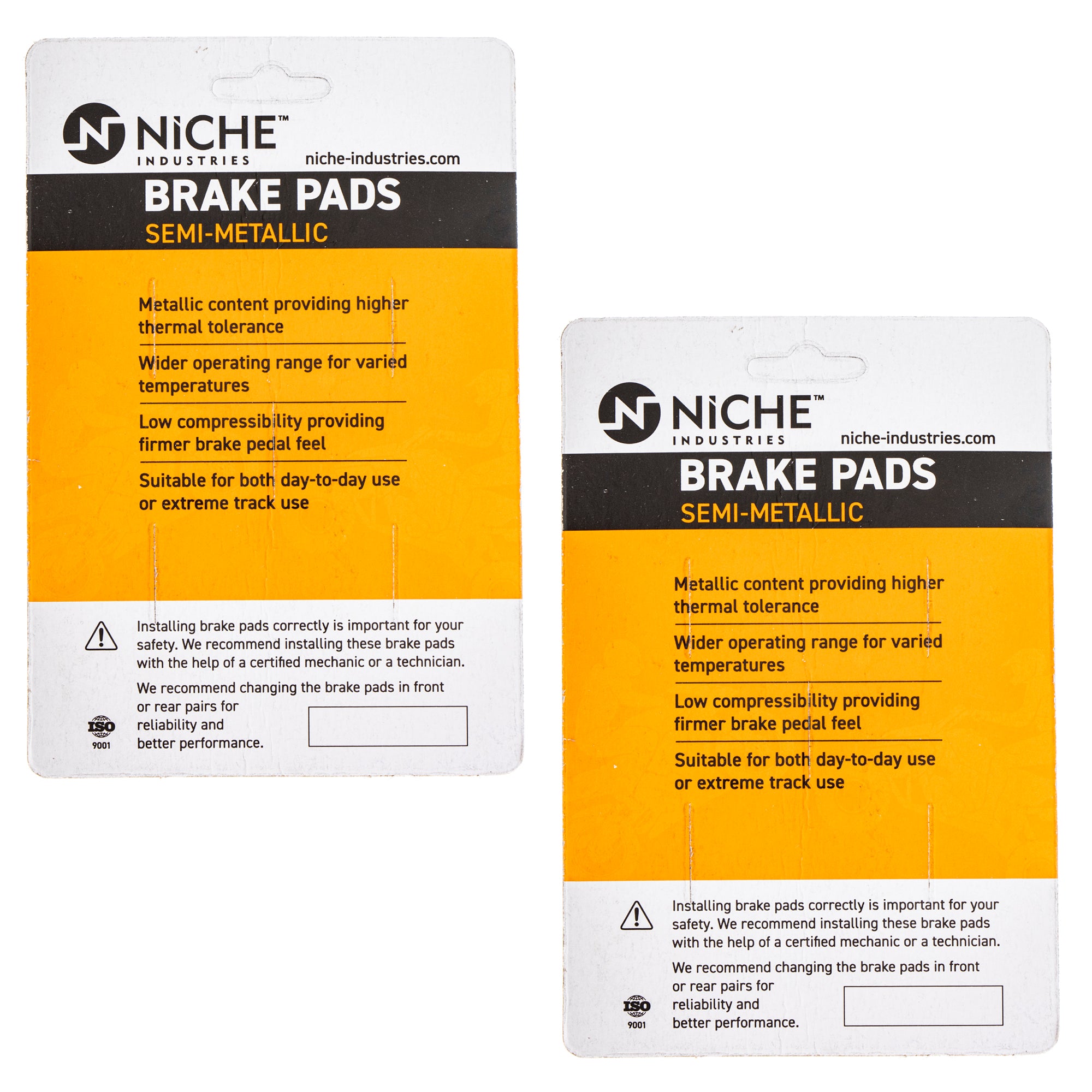 NICHE 519-KPA2330D Brake Pad Set 2-Pack for BRP Can-Am Ski-Doo