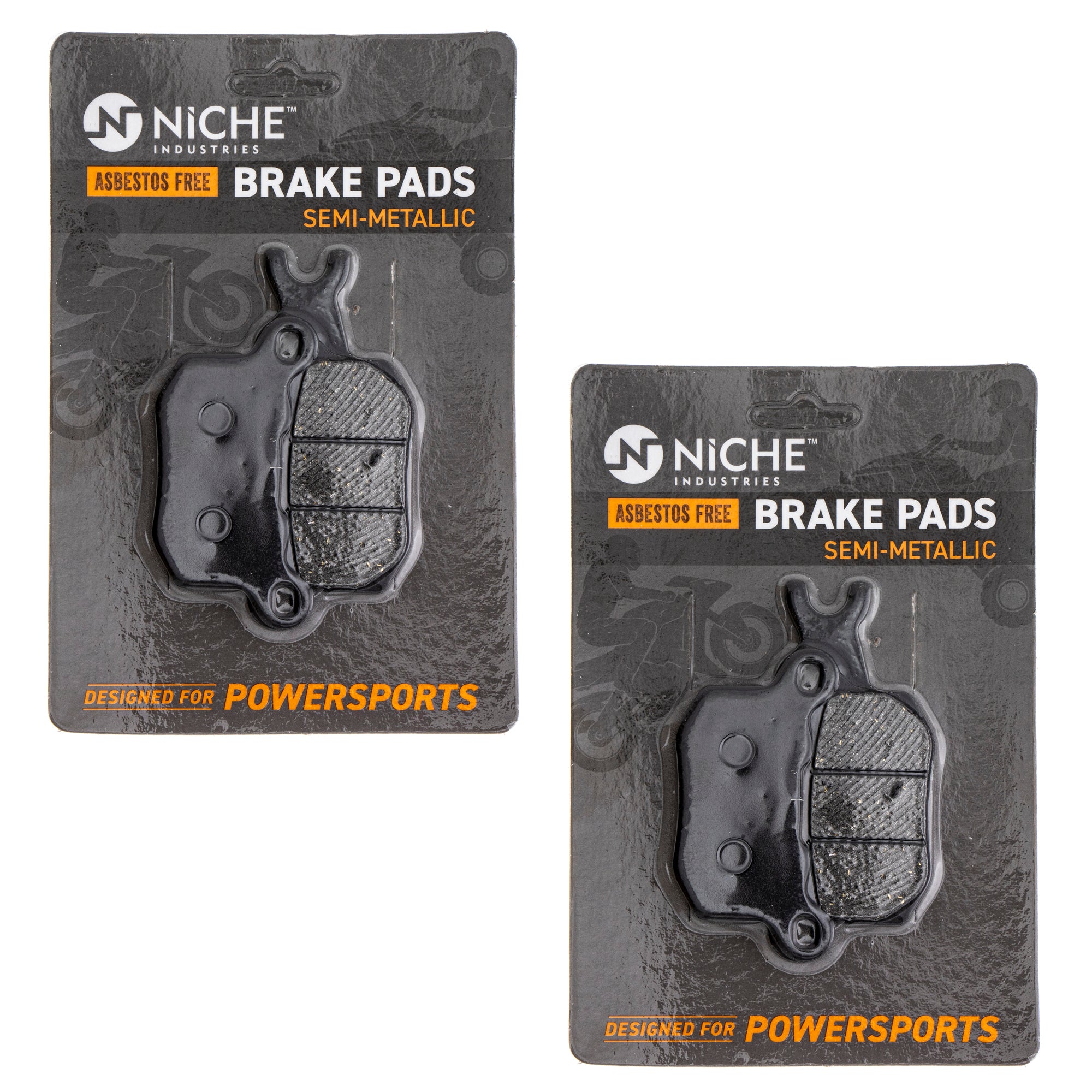 Rear Left Semi-Metallic Brake Pad Set 2-Pack for BRP Can-Am Ski-Doo Sea-Doo Traxter NICHE 519-KPA2331D