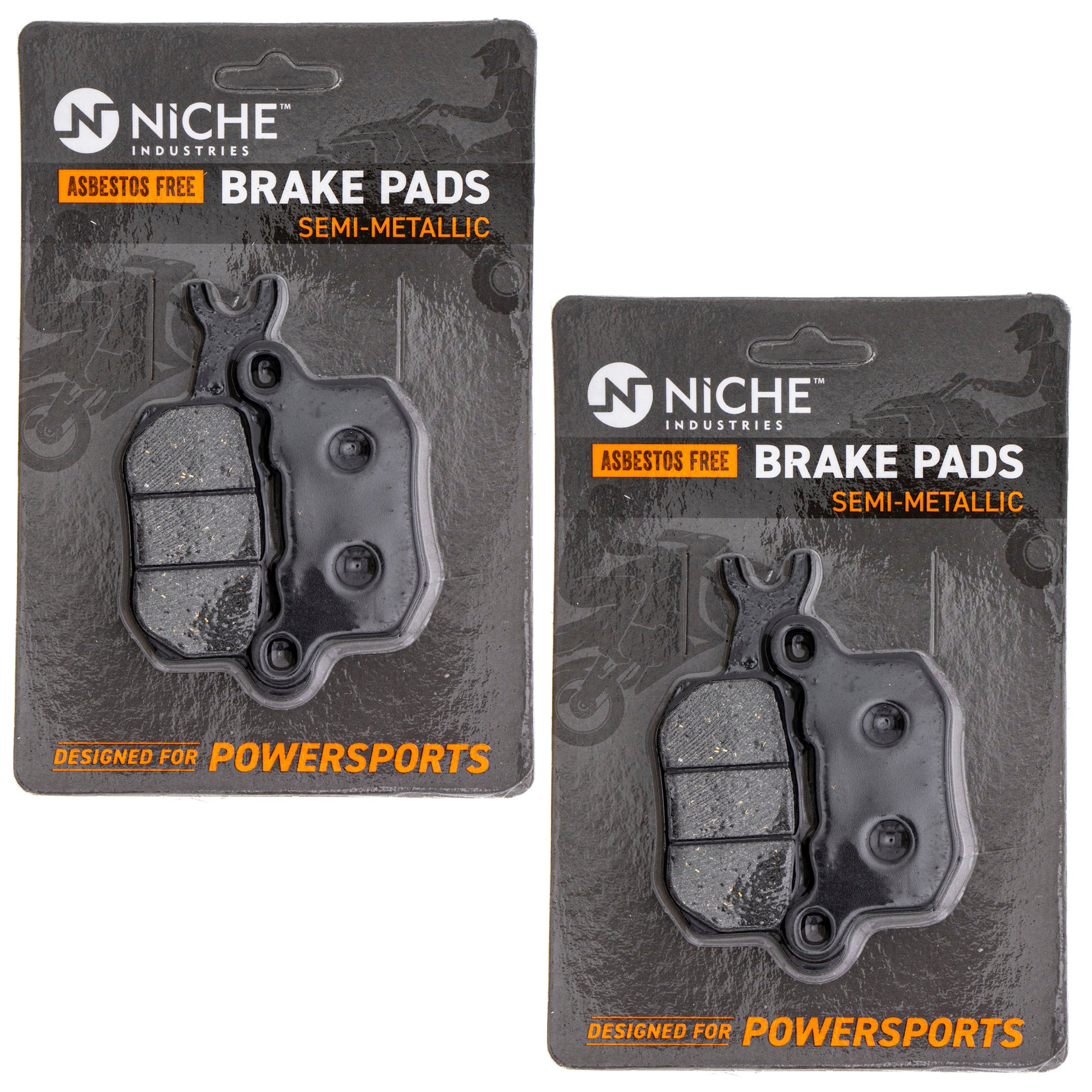 Rear Right Semi-Metallic Brake Pad Set 2-Pack for BRP Can-Am Ski-Doo Sea-Doo Traxter NICHE 519-KPA2342D
