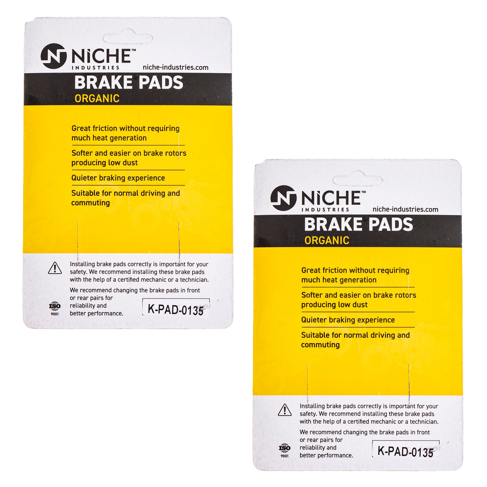 NICHE 519-KPA2357D Brake Pad Set 2-Pack for BRP Can-Am Ski-Doo