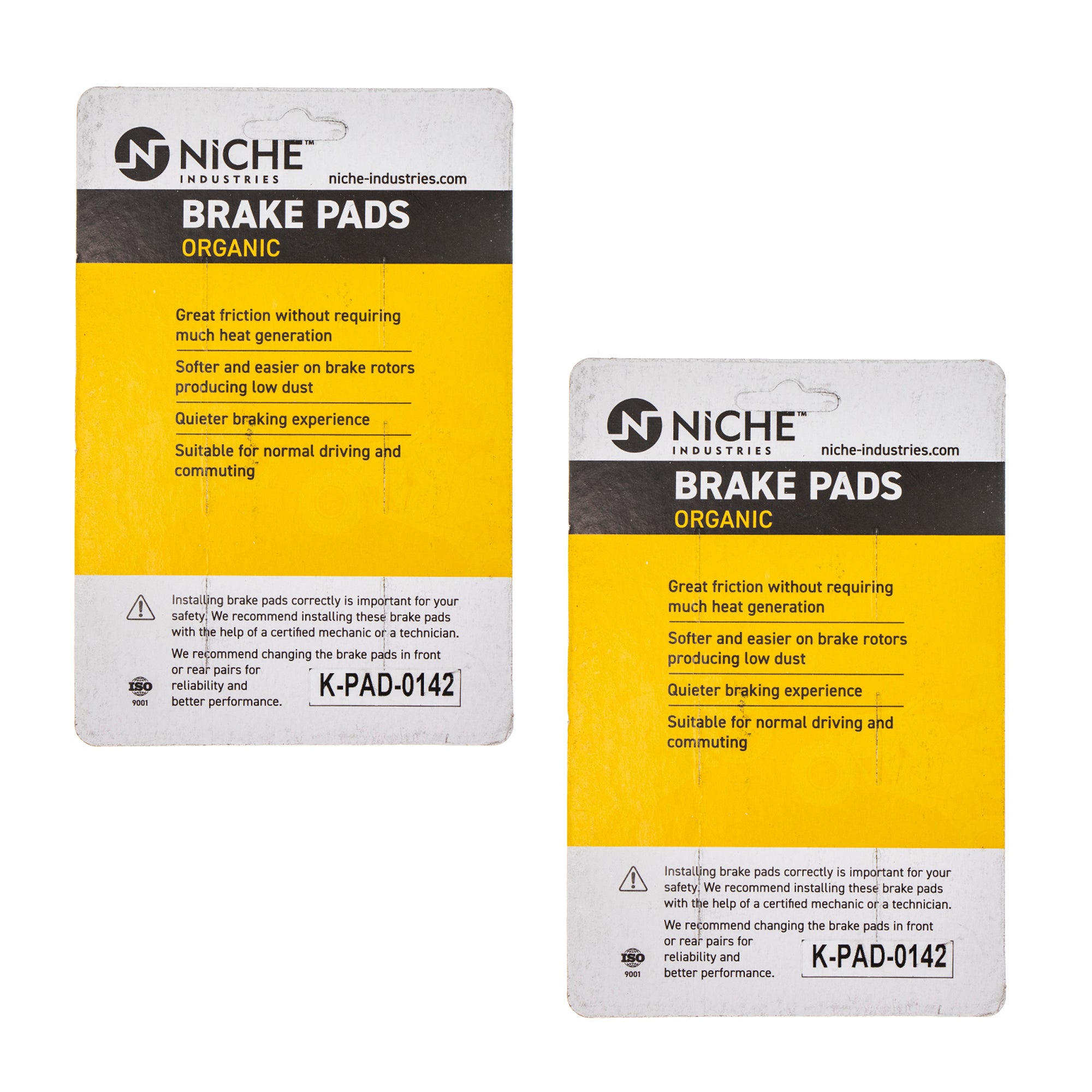 NICHE 519-KPA2364D Brake Pad Set 2-Pack for Polaris Ranger ACE