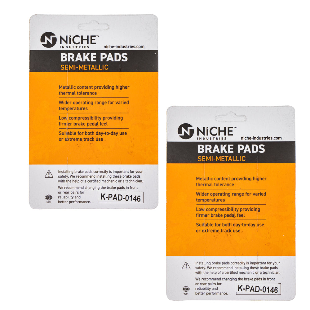 NICHE 519-KPA2368D Brake Pad Set 2-Pack for zOTHER Suzuki TL1000S