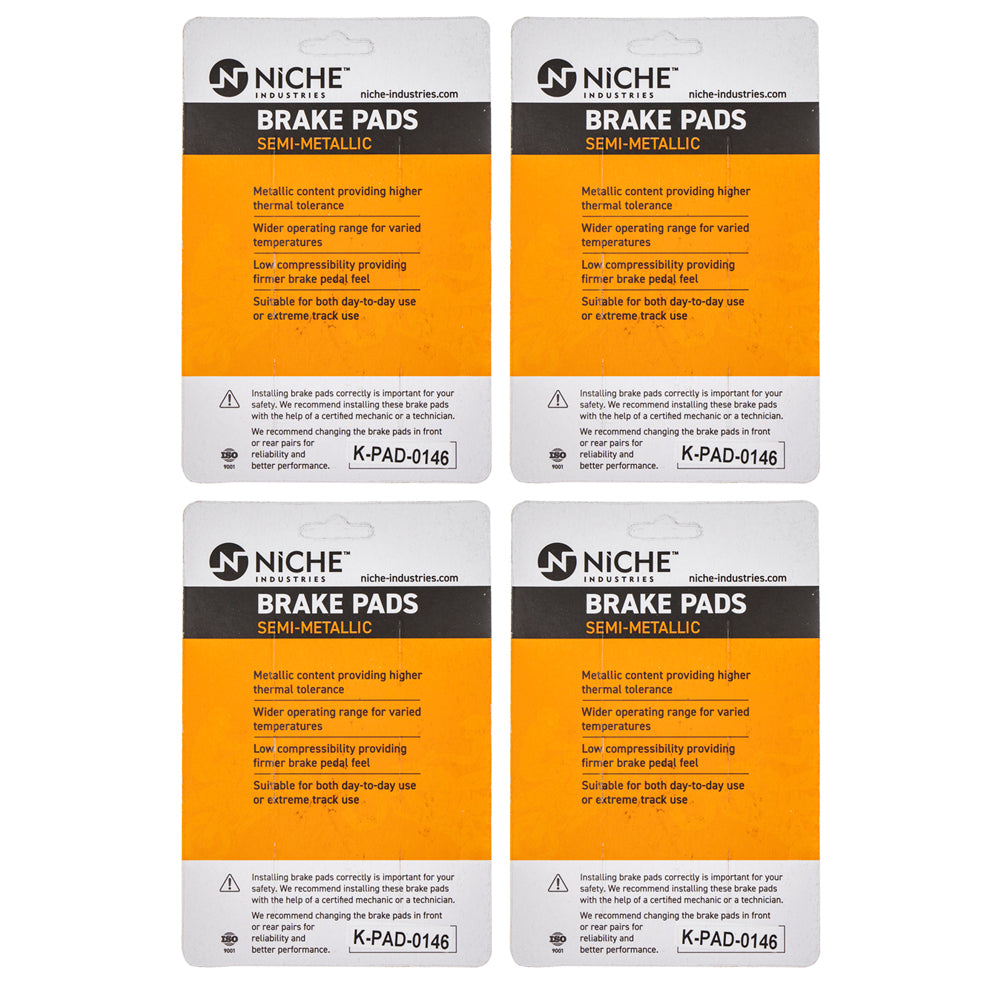 NICHE 519-KPA2368D Brake Pad Set 4-Pack for zOTHER Suzuki TL1000S
