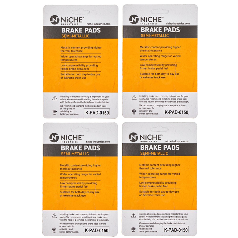 NICHE 519-KPA2372D Brake Pad Set 4-Pack for zOTHER Honda Expert