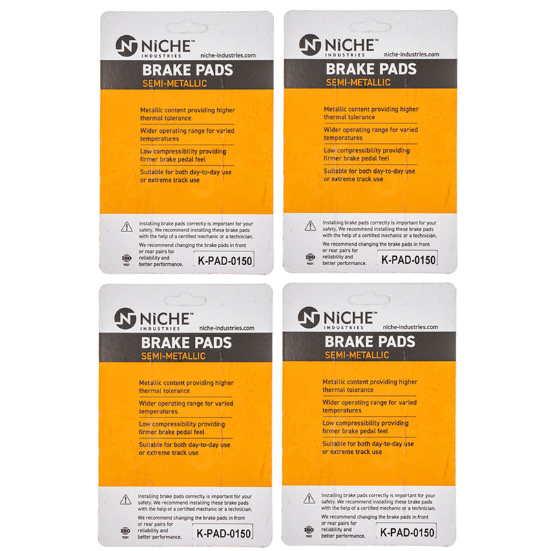 NICHE 519-KPA2372D Brake Pad Set 4-Pack for zOTHER Honda CRF50F