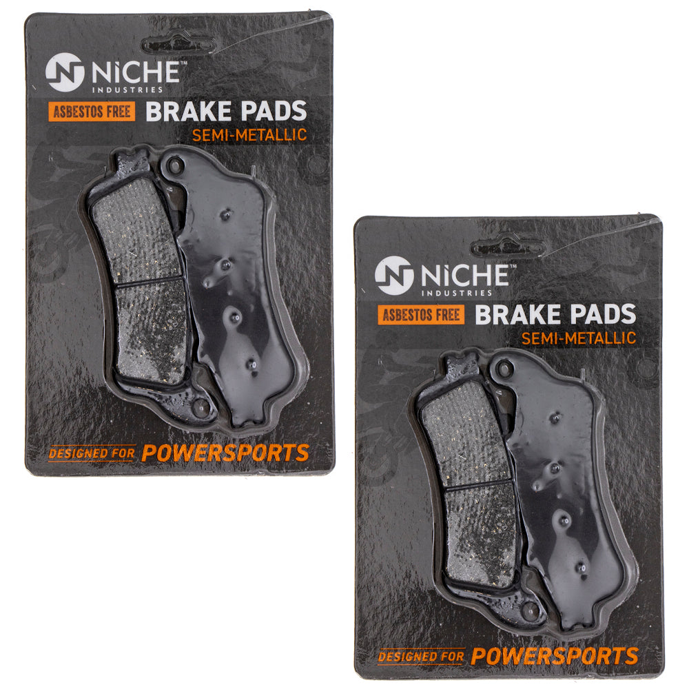 Semi-Metallic Brake Pad Set (Front & Rear) 2-Pack for zOTHER Victory Polaris Honda NICHE 519-KPA2374D