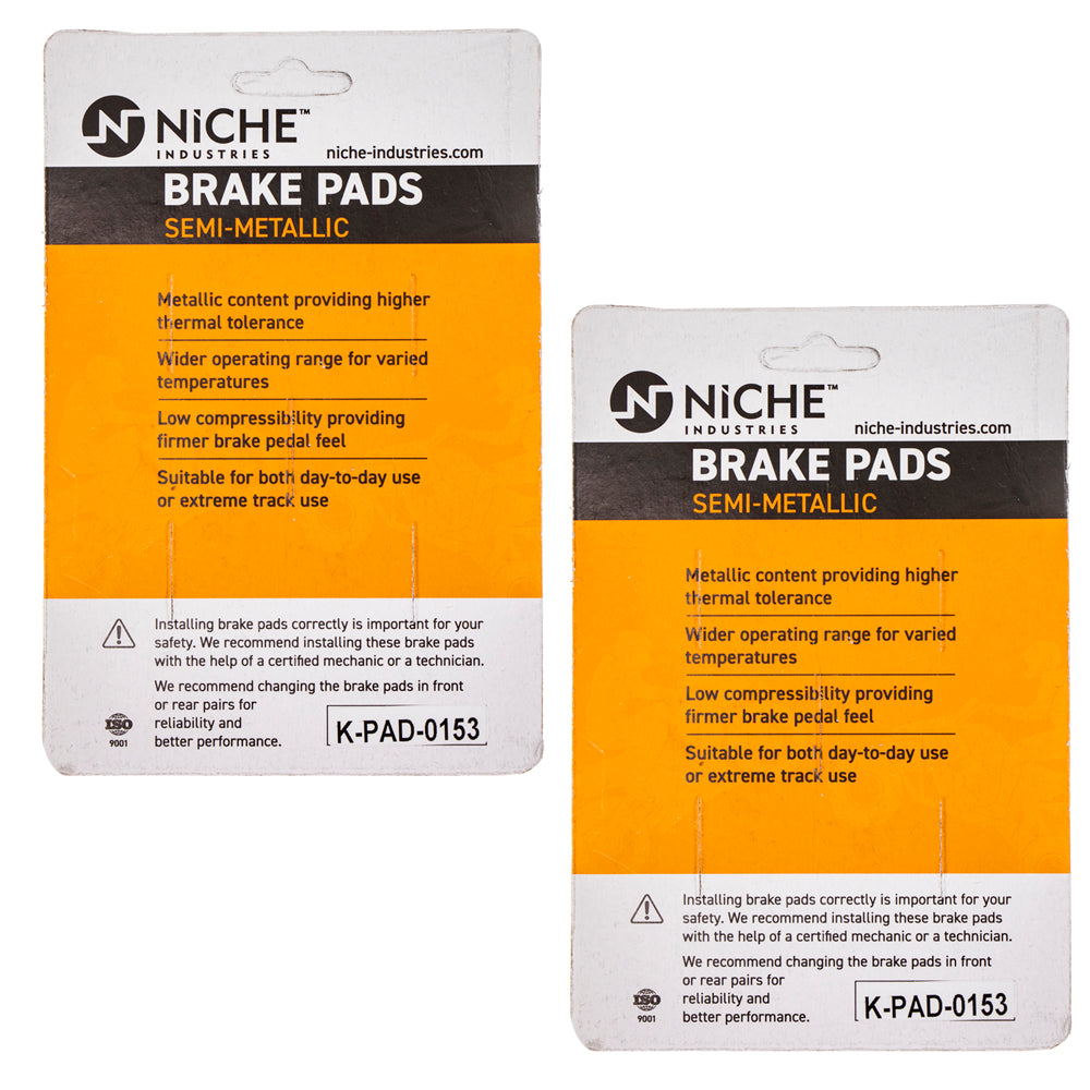 NICHE 519-KPA2375D Brake Pad Set 2-Pack for zOTHER Victory Triumph