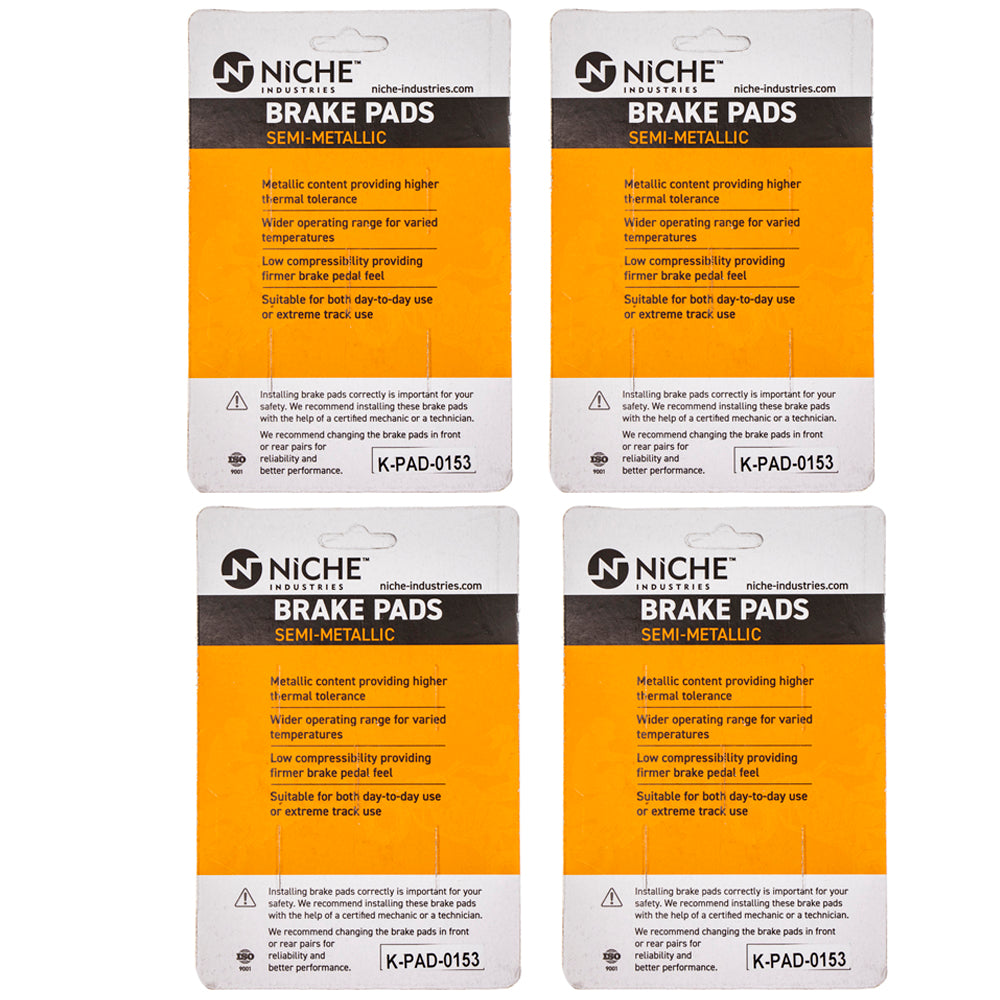 NICHE 519-KPA2375D Brake Pad Set 4-Pack for zOTHER Victory Triumph