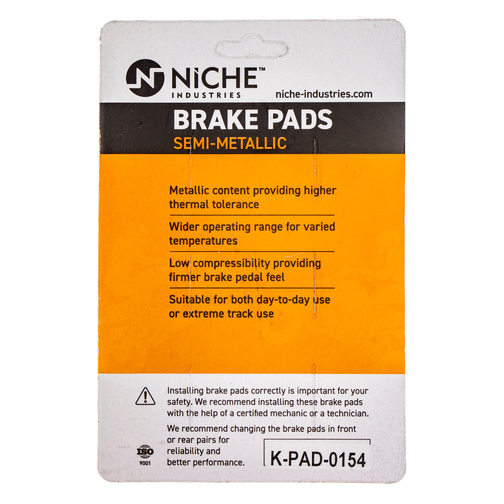 NICHE 519-KPA2376D Brake Pad Set 4-Pack for zOTHER Yamaha YZF XSR900