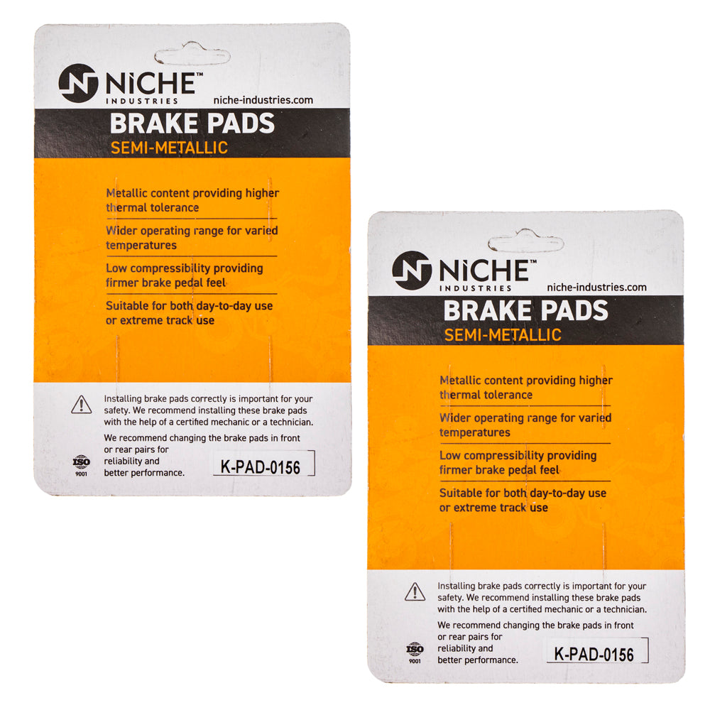 NICHE 519-KPA2378D Brake Pad Set 2-Pack for zOTHER Suzuki Kawasaki