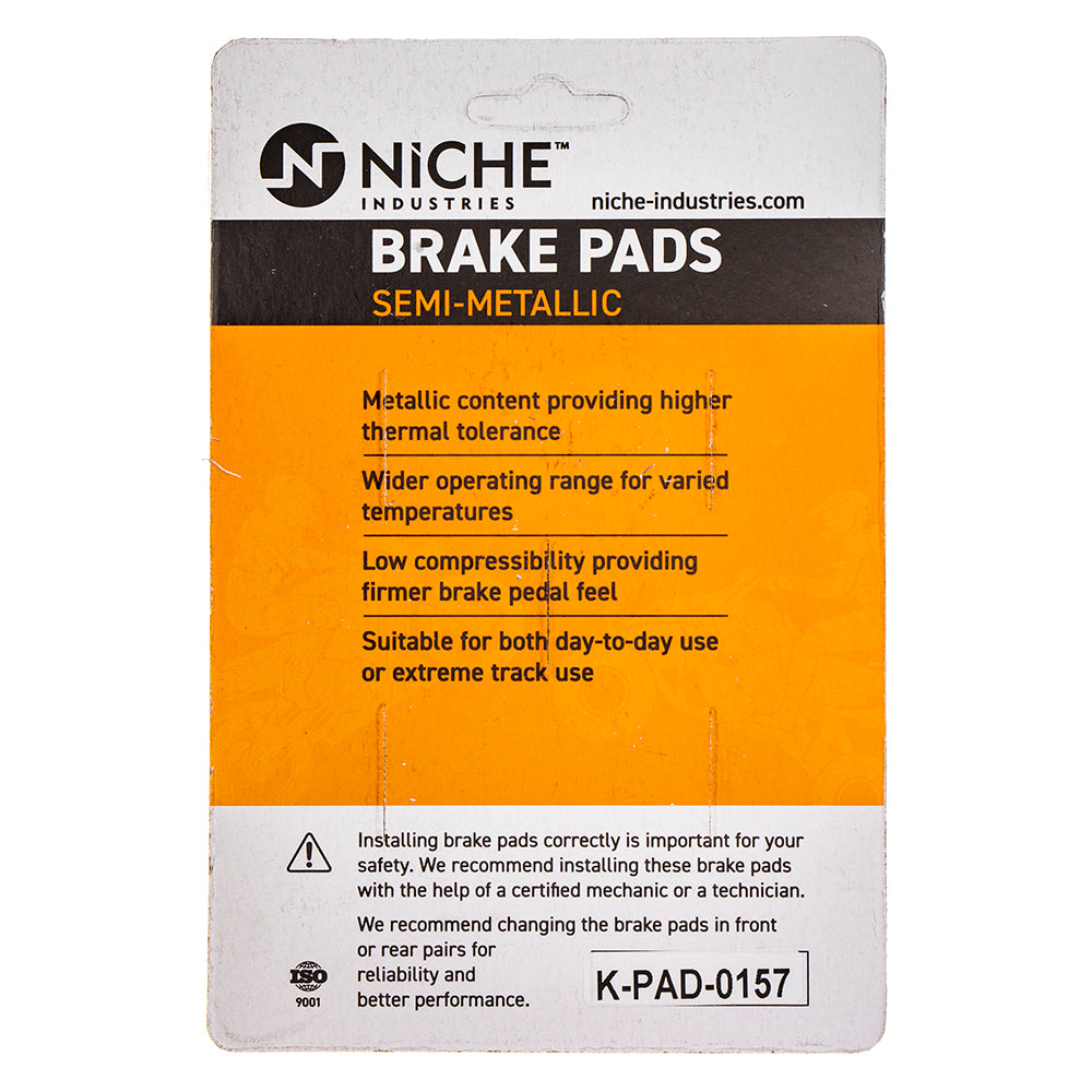 Semi-Metallic Brake Pad Set Front/Rear For Kawasaki Suzuki MK1002507