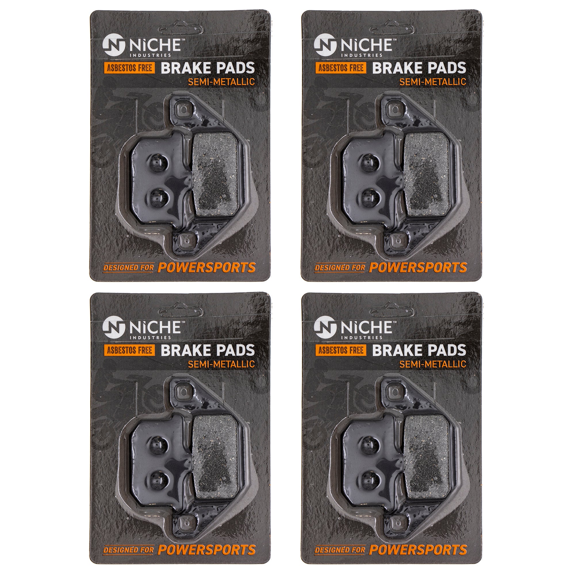 Semi-Metallic Brake Pad Set (Front & Rear) 4-Pack for zOTHER Kawasaki Vulcan Voyager NICHE 519-KPA2382D