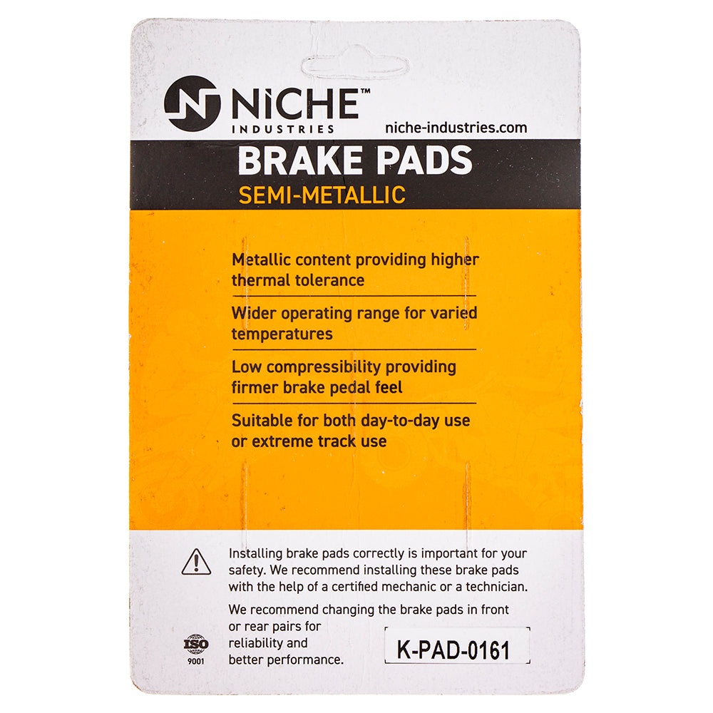 NICHE 519-KPA2383D Brake Pad Set 4-Pack for zOTHER Honda Interceptor