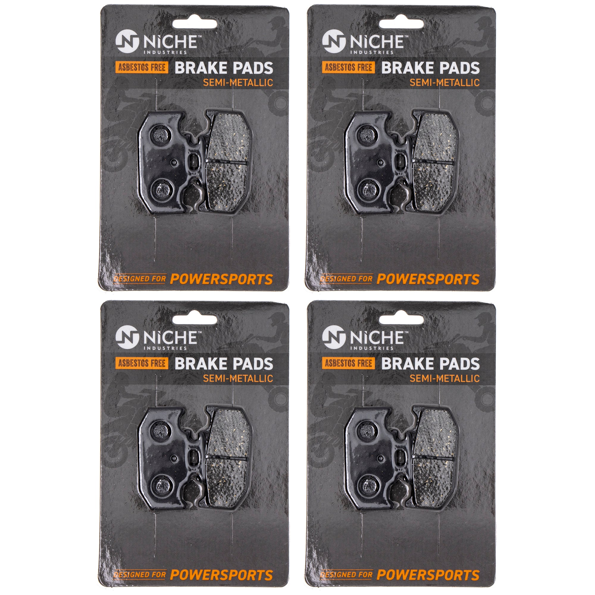 Rear Brake Pads Kit Semi-Metallic 4-Pack for zOTHER Yamaha Suzuki Kawasaki RM125 KX500 NICHE 519-KPA2384D