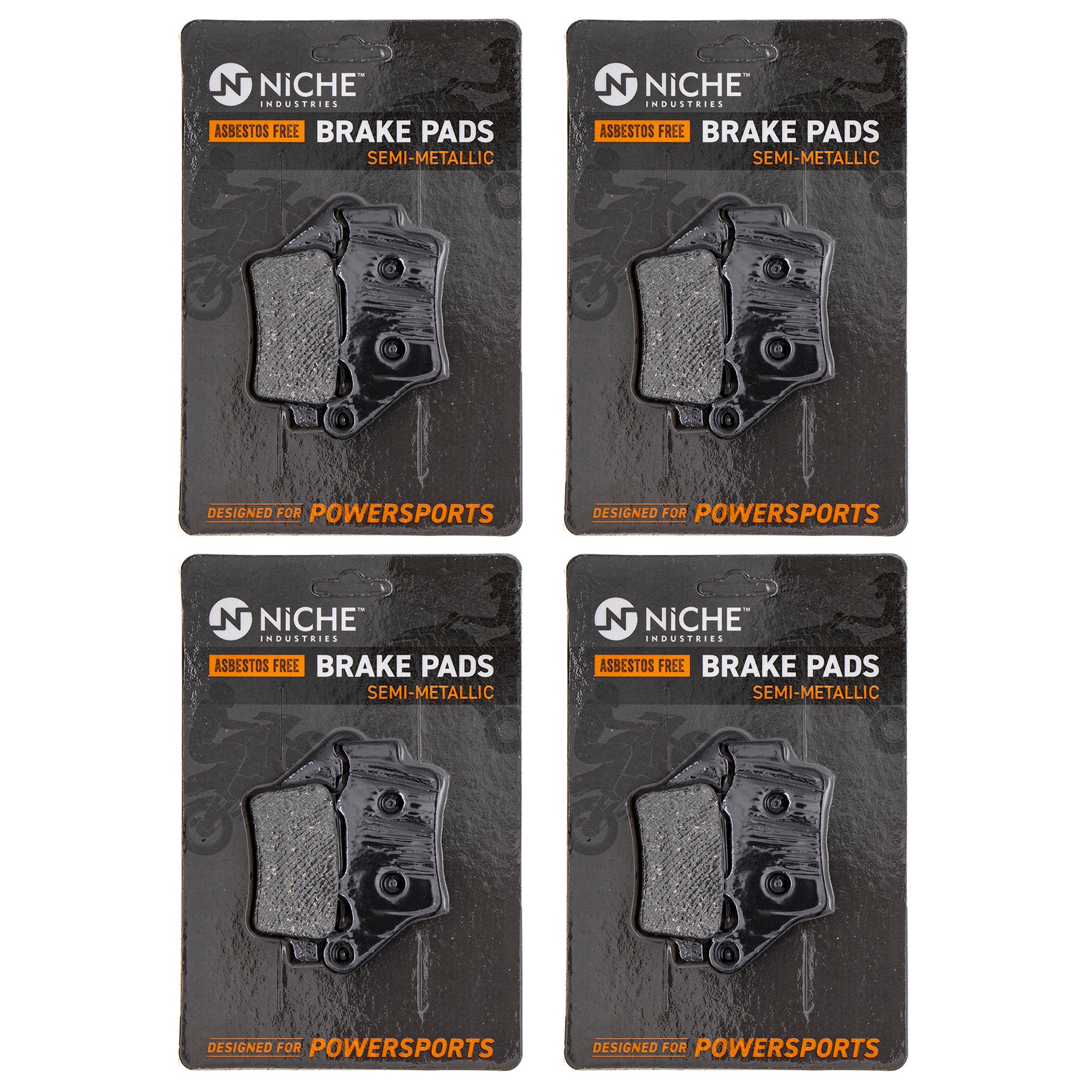 Semi-Metallic Brake Pad Set (Front & Rear) 4-Pack for zOTHER Victory Triumph Polaris KTM NICHE 519-KPA2387D