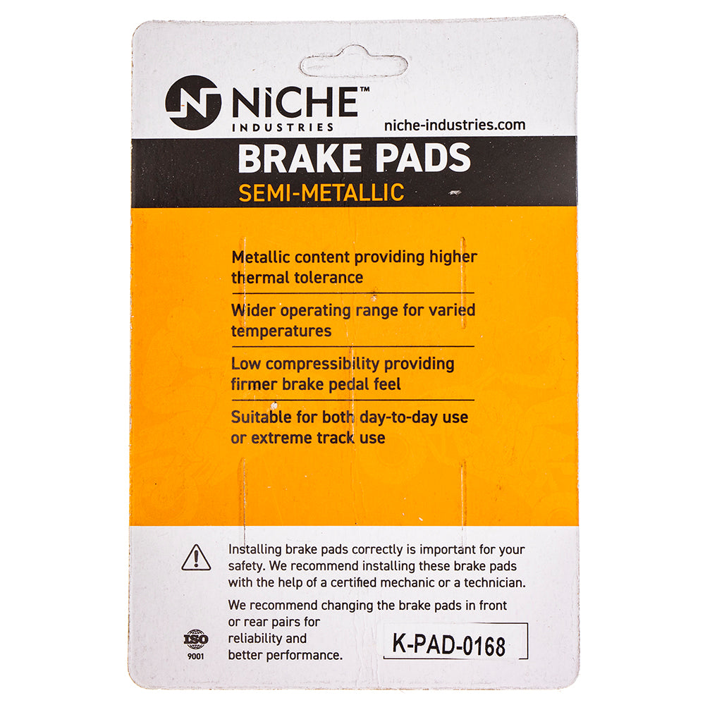 NICHE 519-KPA2380D Brake Pad Set 2-Pack for Harley Davidson Softail