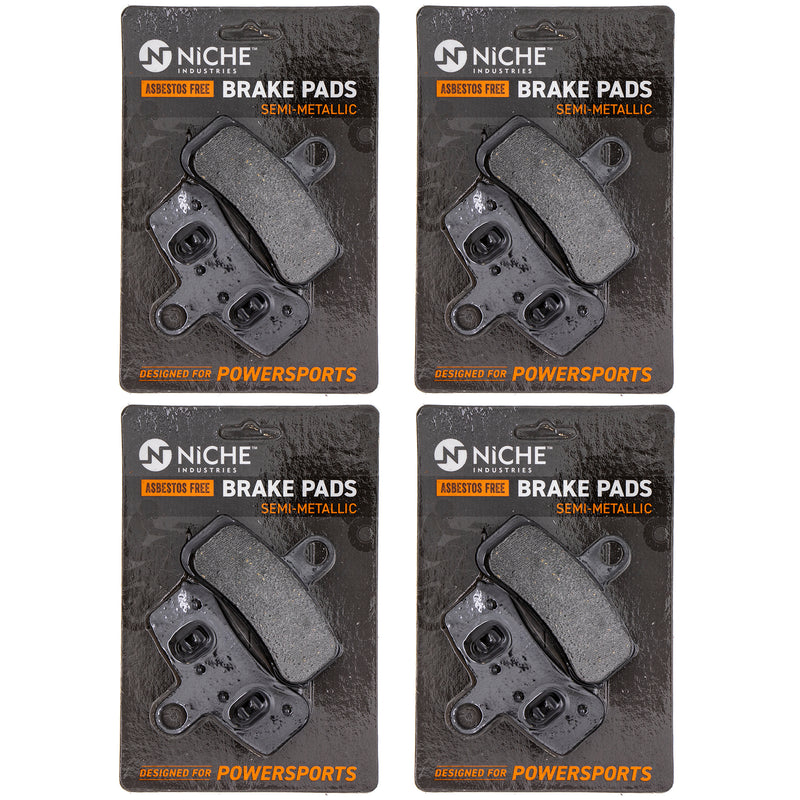 Semi-Metallic Brake Pad Set (Front & Rear) 4-Pack for Harley Davidson Softail Rocker Night NICHE 519-KPA2380D