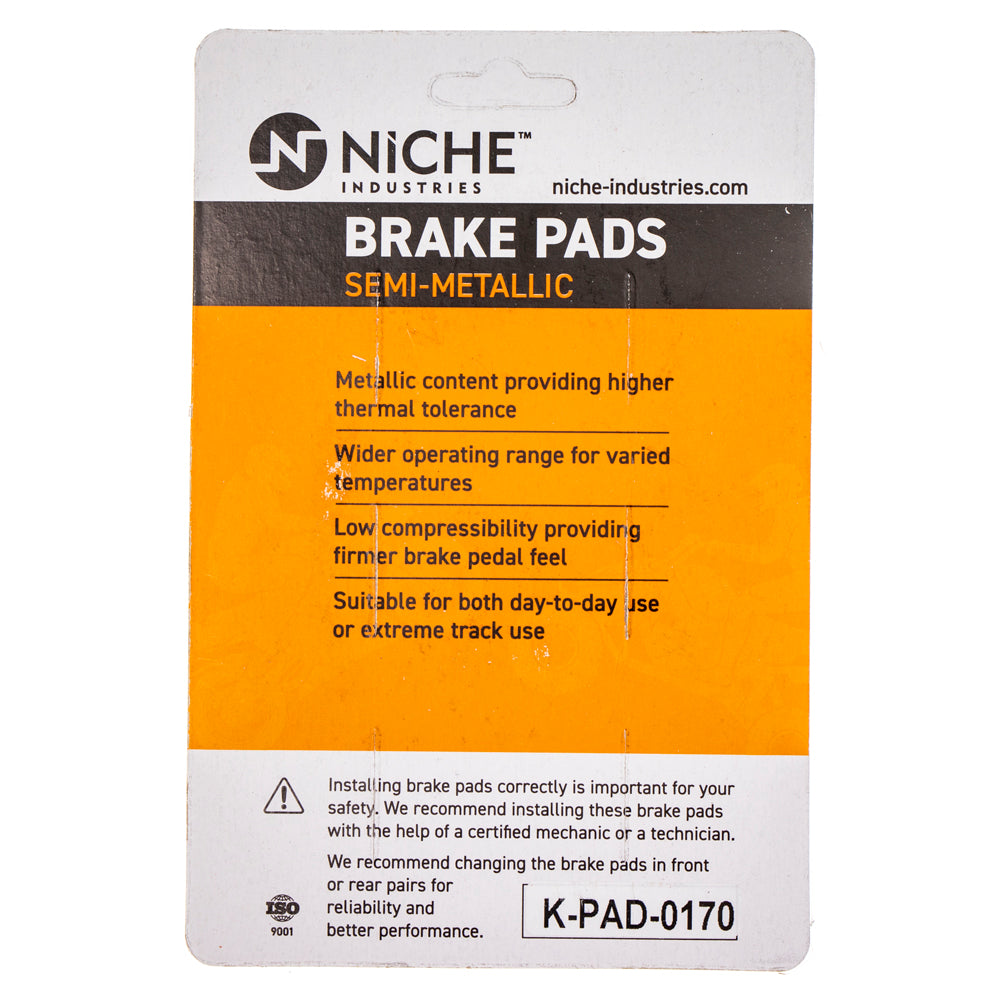 NICHE 519-KPA2392D Brake Pad Set 2-Pack for zOTHER Suzuki Intruder