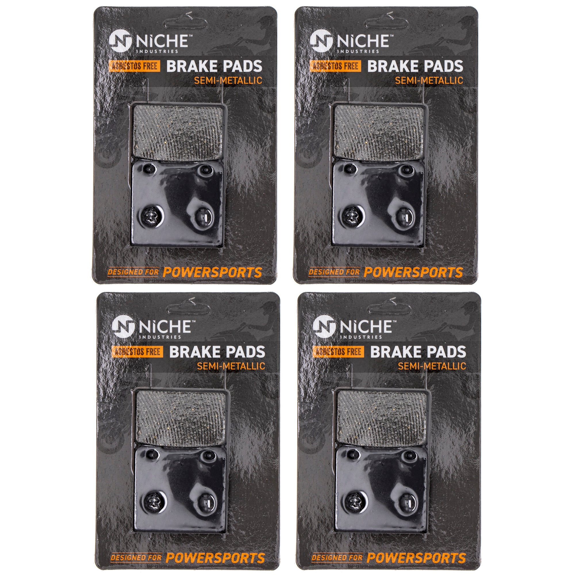 Semi-Metallic Brake Pad Set (Front & Rear) 4-Pack for zOTHER Suzuki Intruder Cavalcade NICHE 519-KPA2392D
