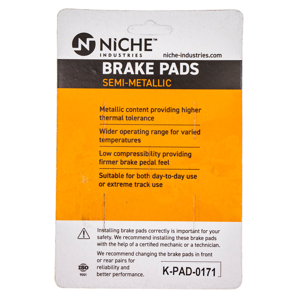 Semi-Metallic Brake Pad Set Front/Rear For Kawasaki MK1002555