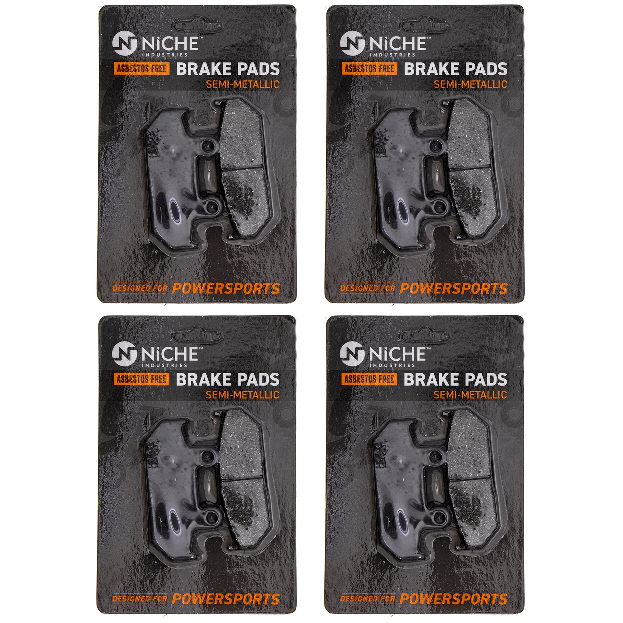 Front Semi-Metallic Brake Pad Set 4-Pack for zOTHER Honda Goldwing 45106-MT8-305 NICHE 519-KPA2394D