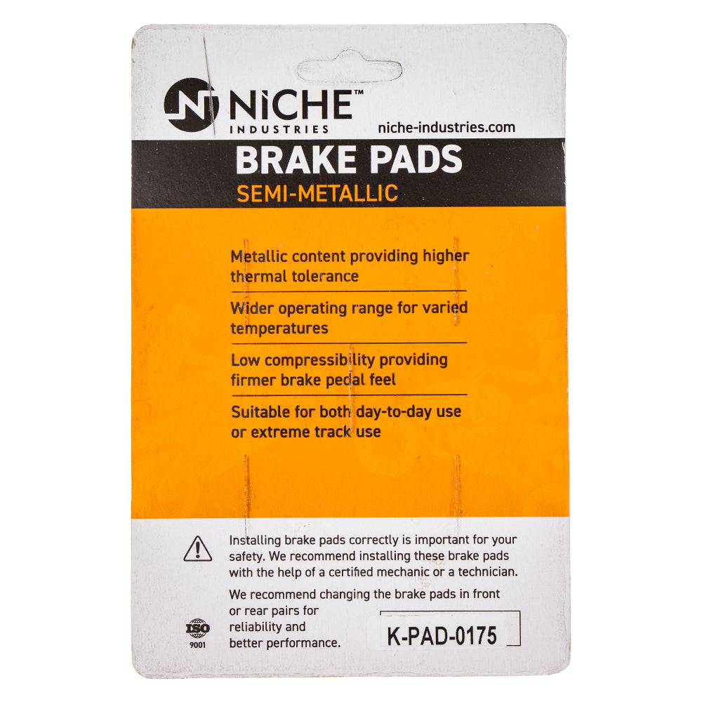 NICHE 519-KPA2397D Brake Pad Set 4-Pack for zOTHER Yamaha Virago V