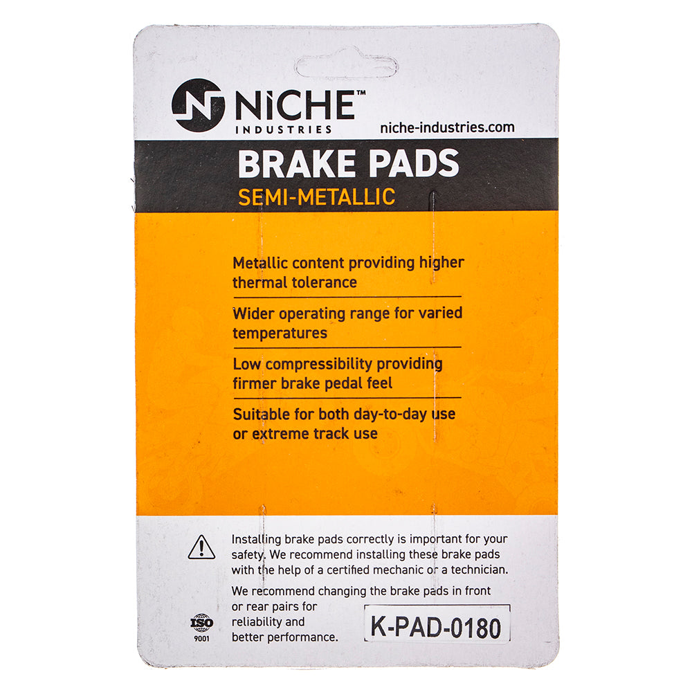 NICHE 519-KPA2302D Brake Pad Set 4-Pack for zOTHER Suzuki Kawasaki
