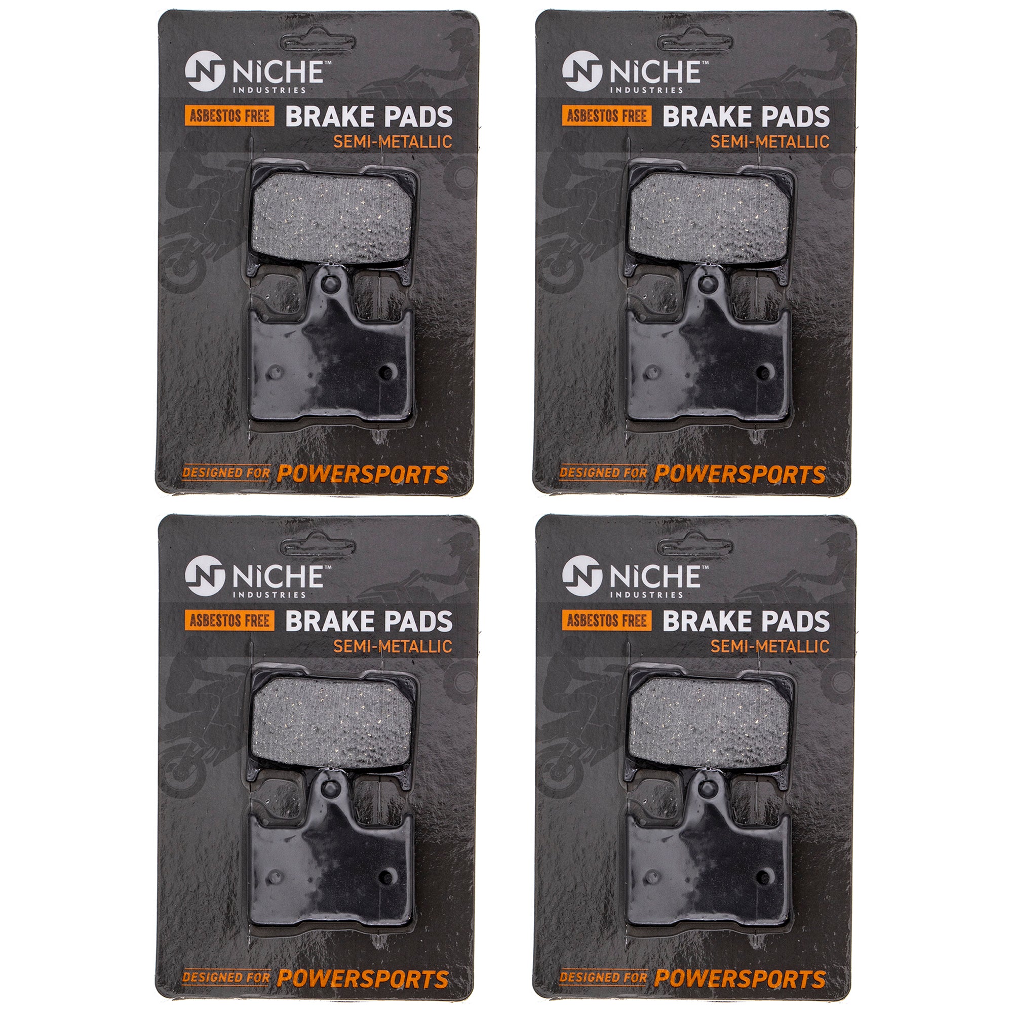 Rear Brake Pads Kit Semi-Metallic 4-Pack for zOTHER Suzuki Kawasaki Honda Harley Davidson NICHE 519-KPA2302D