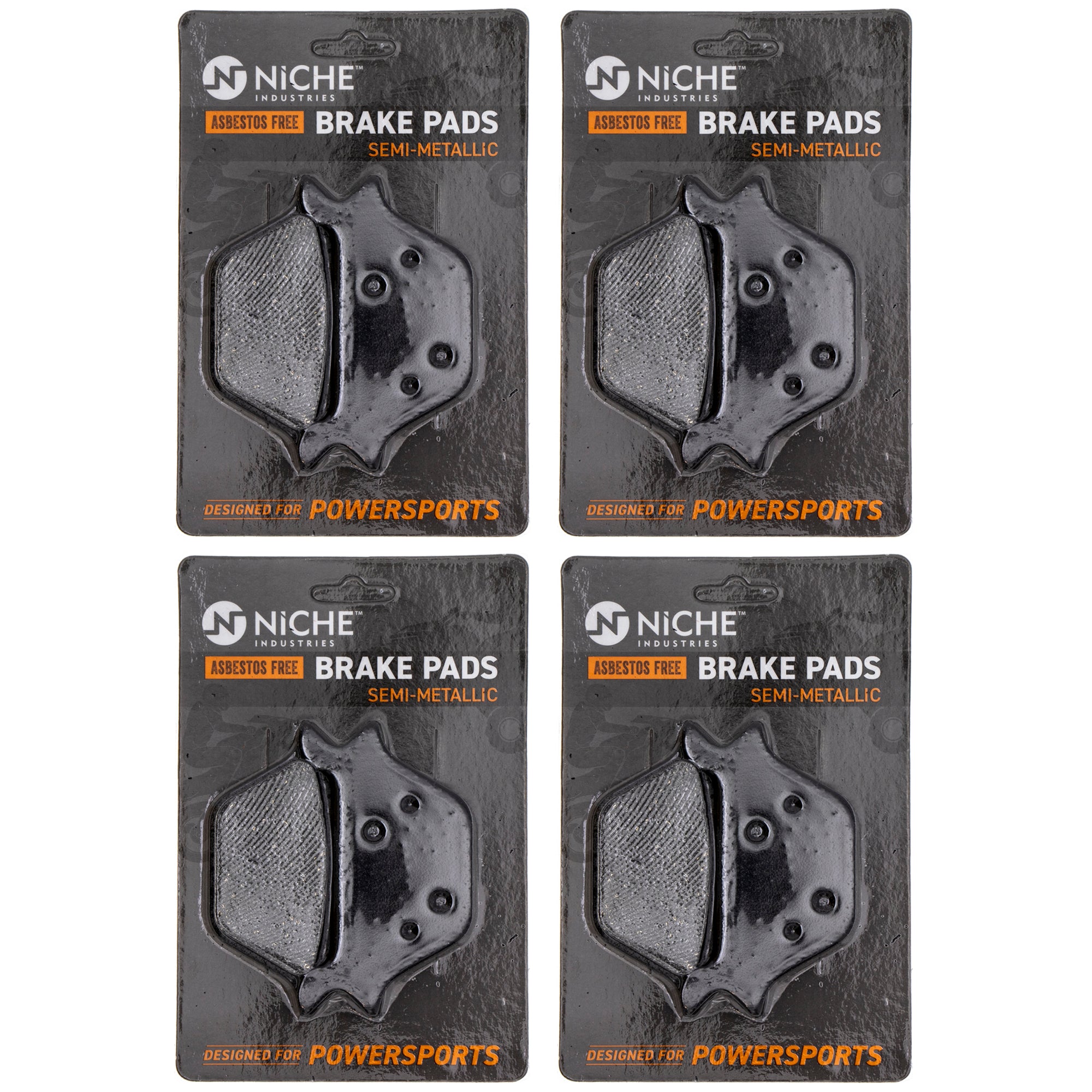 Rear Brake Pads Kit Semi-Metallic 4-Pack for Harley Davidson Sportster Softail Night NICHE 519-KPA2305D