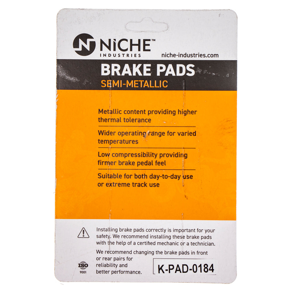NICHE 519-KPA2306D Brake Pad Set 2-Pack for zOTHER KTM WR300 TC65 85