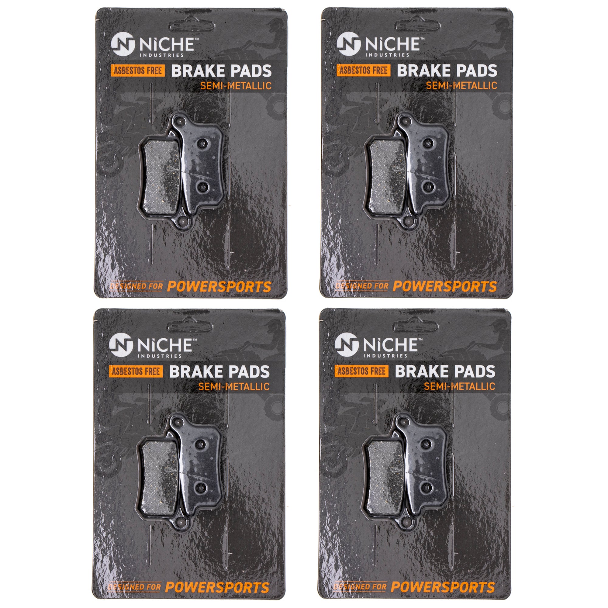 Semi-Metallic Brake Pad Set (Front & Rear) 4-Pack for zOTHER KTM WR300 TC65 85 65 NICHE 519-KPA2306D