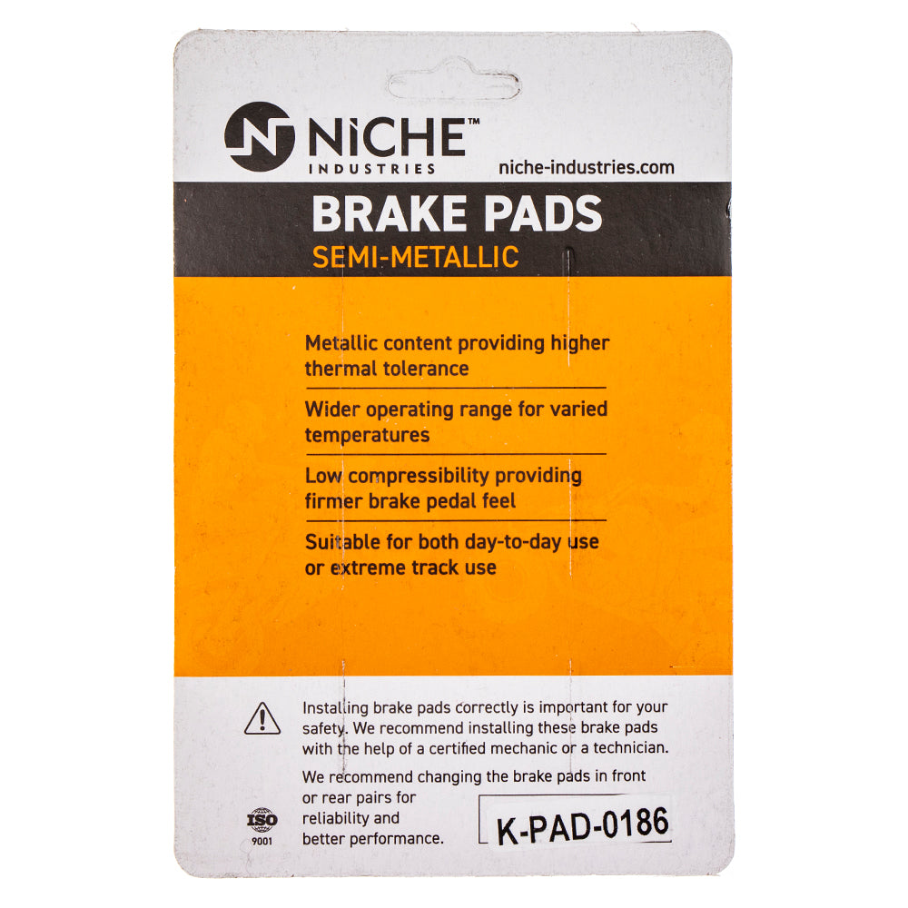 NICHE 519-KPA2308D Brake Pad Set 2-Pack for zOTHER BMW S1000XR R900RT