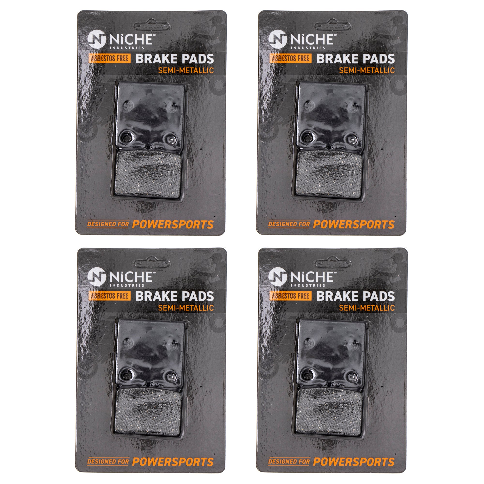 Semi-Metallic Brake Pad Set (Front & Rear) 4-Pack for zOTHER BMW R80 R65 R1100RS R100RT NICHE 519-KPA2309D
