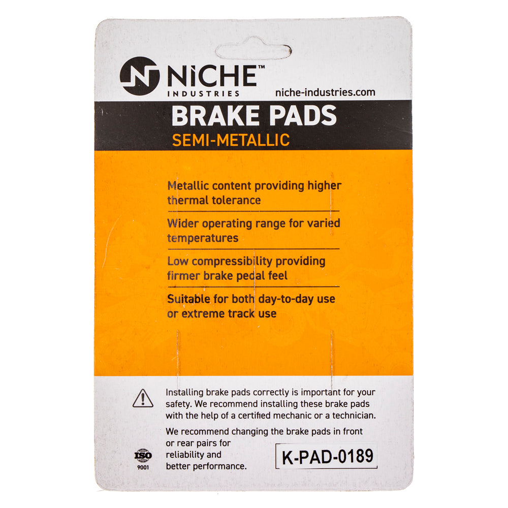 NICHE 519-KPA2301D Brake Pad Set 4-Pack for zOTHER Victory Polaris