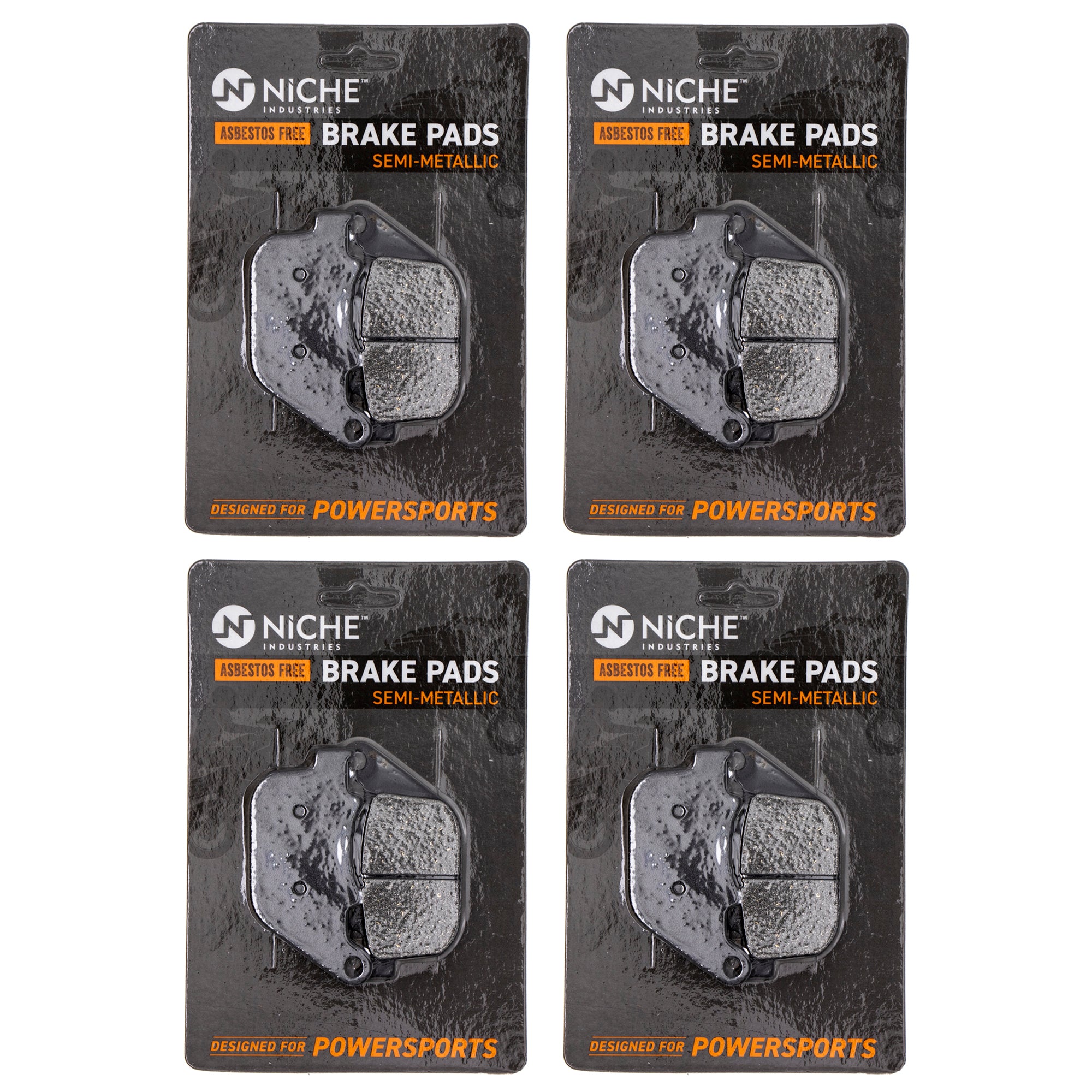 Rear Brake Pads Kit Semi-Metallic 4-Pack for Harley Davidson Sportster Seventy Iron Forty NICHE 519-KPA2312D