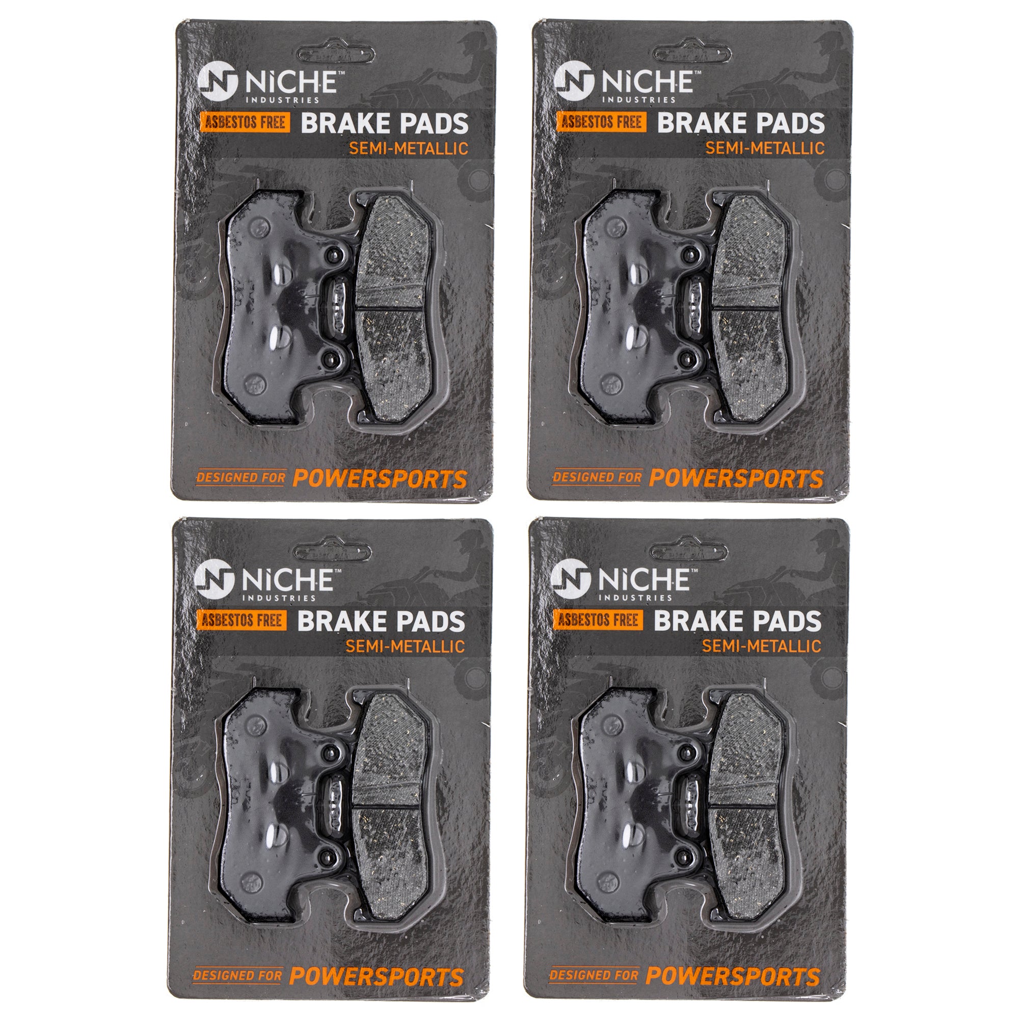 Rear Brake Pads Kit Semi-Metallic 4-Pack for zOTHER Honda Goldwing 06435-MT8-405 NICHE 519-KPA2316D