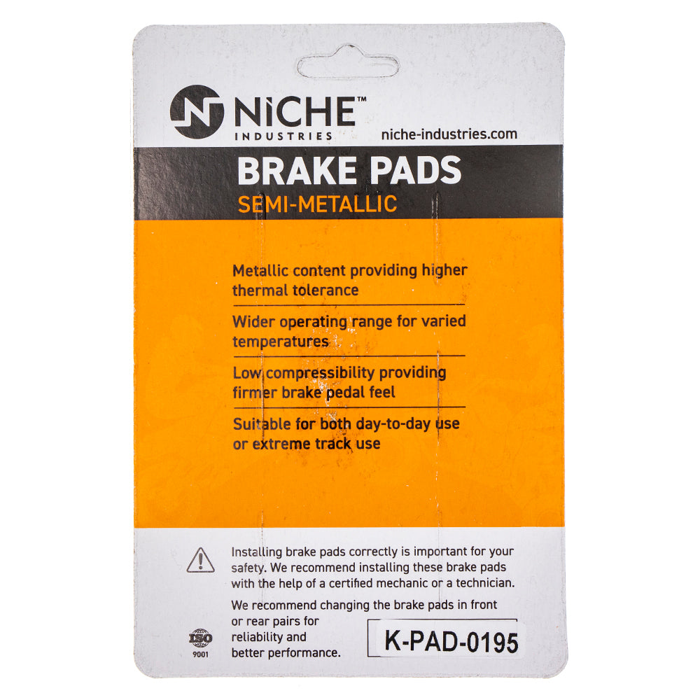 NICHE 519-KPA2317D Brake Pad Set 2-Pack for zOTHER Yamaha Suzuki