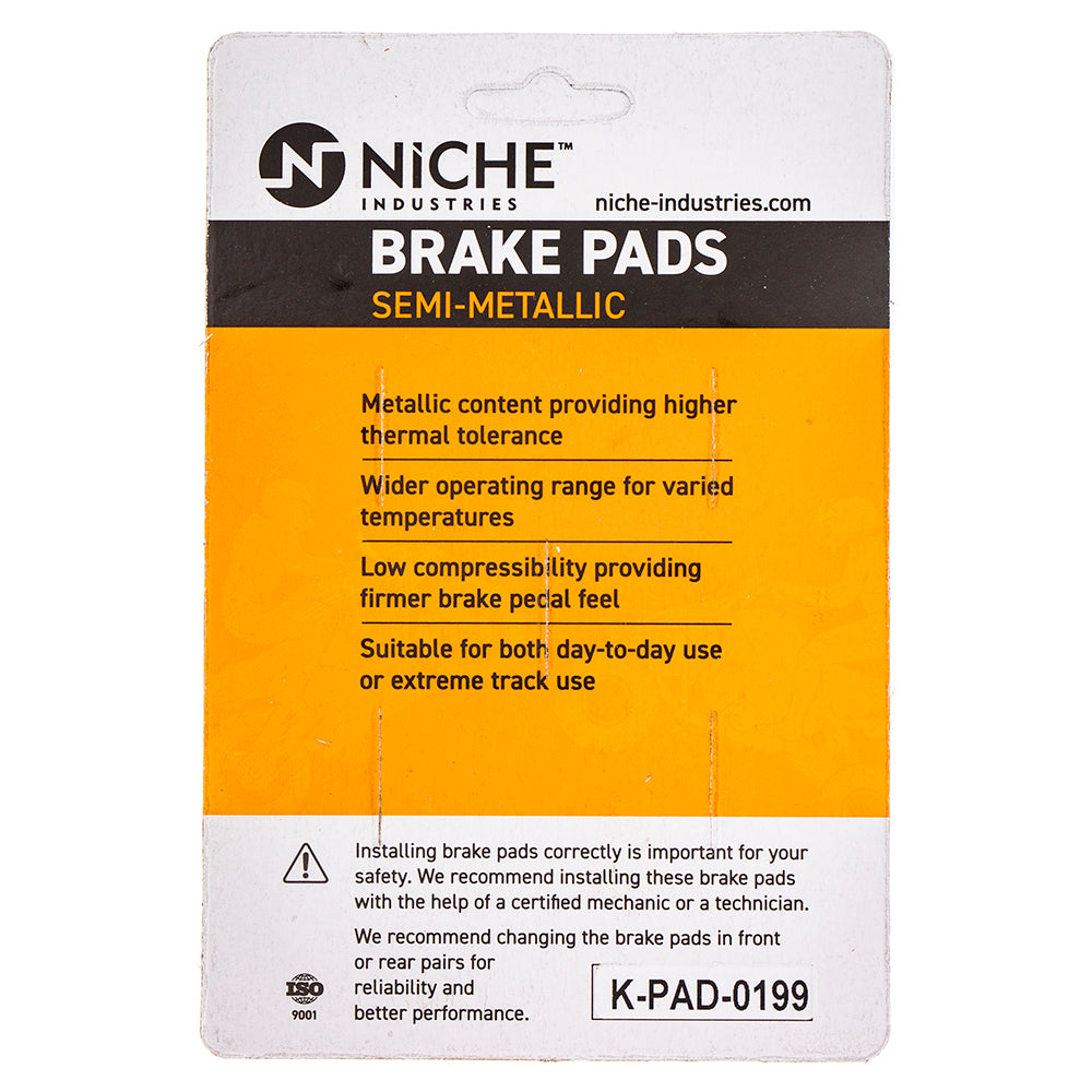 NICHE 519-KPA2311D Brake Pad Set 2-Pack for zOTHER Honda Stateline