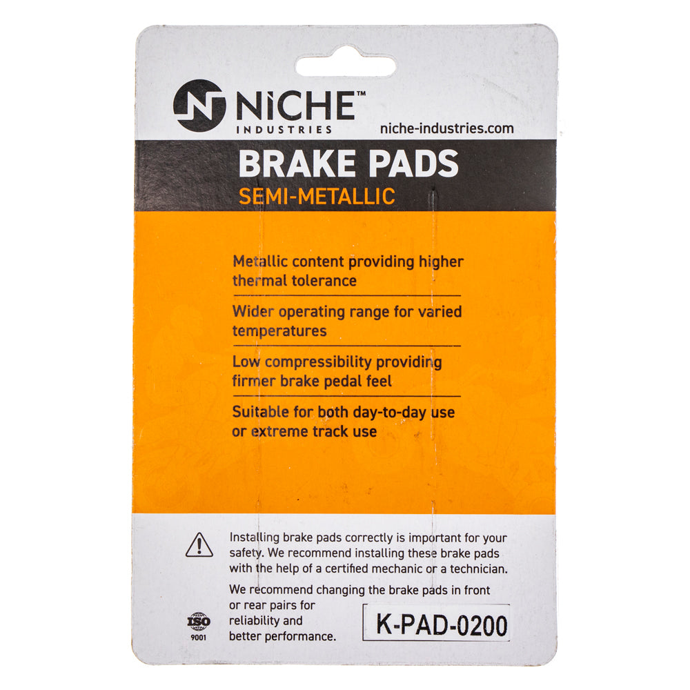 Semi-Metallic Brake Pad Set Front/Rear For Yamaha MK1002792