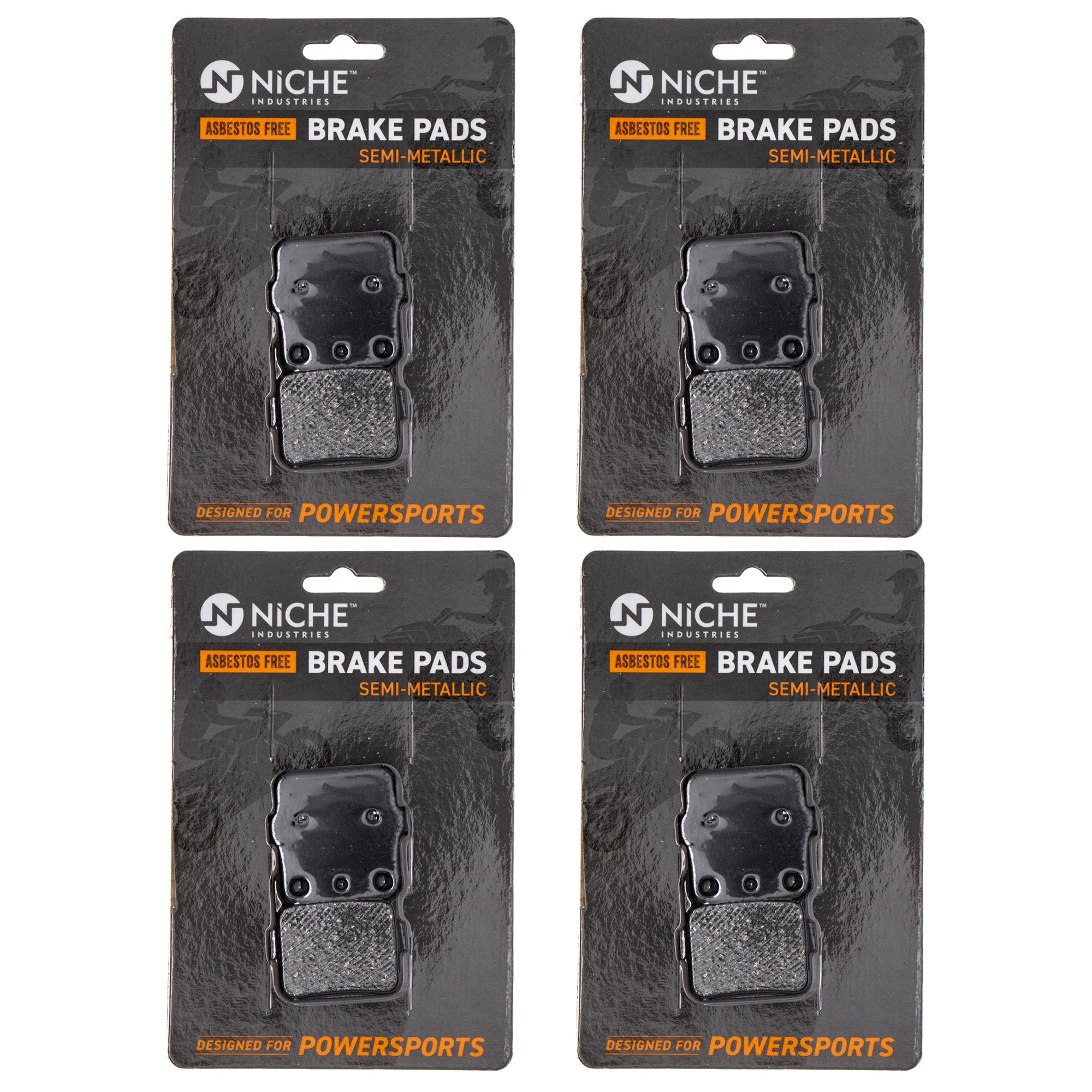 Rear Brake Pads Kit Semi-Metallic 4-Pack for Yamaha YZ85 YZ80 4ES-W0046-50-00 NICHE 519-KPA2422D