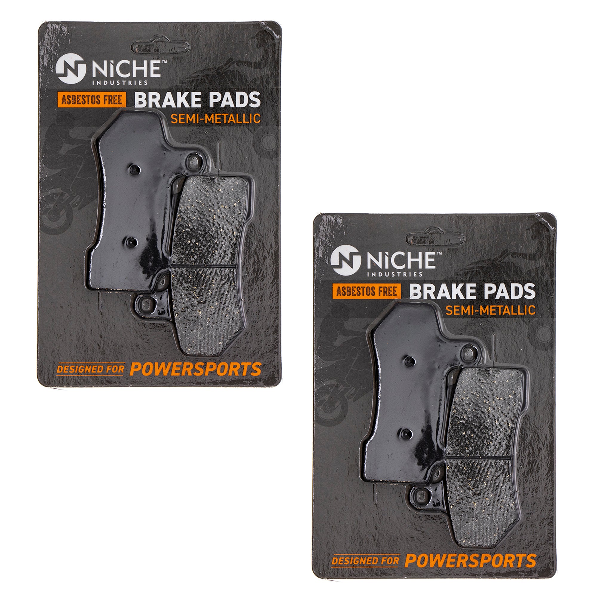 NICHE MK1002500 Semi-Metallic Brake Pad Set for Harley Davidson