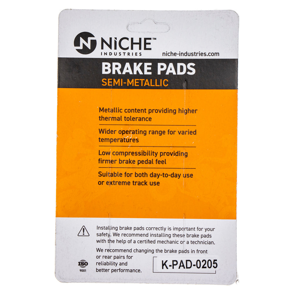 NICHE 519-KPA2427D Brake Pad Set 2-Pack for KTM TC50 SX-E SM50 CR50