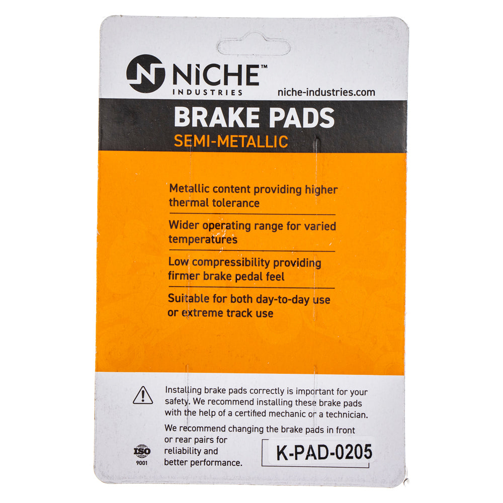 NICHE 519-KPA2427D Brake Pad Set 2-Pack for KTM TC50 SM50 CR50 65