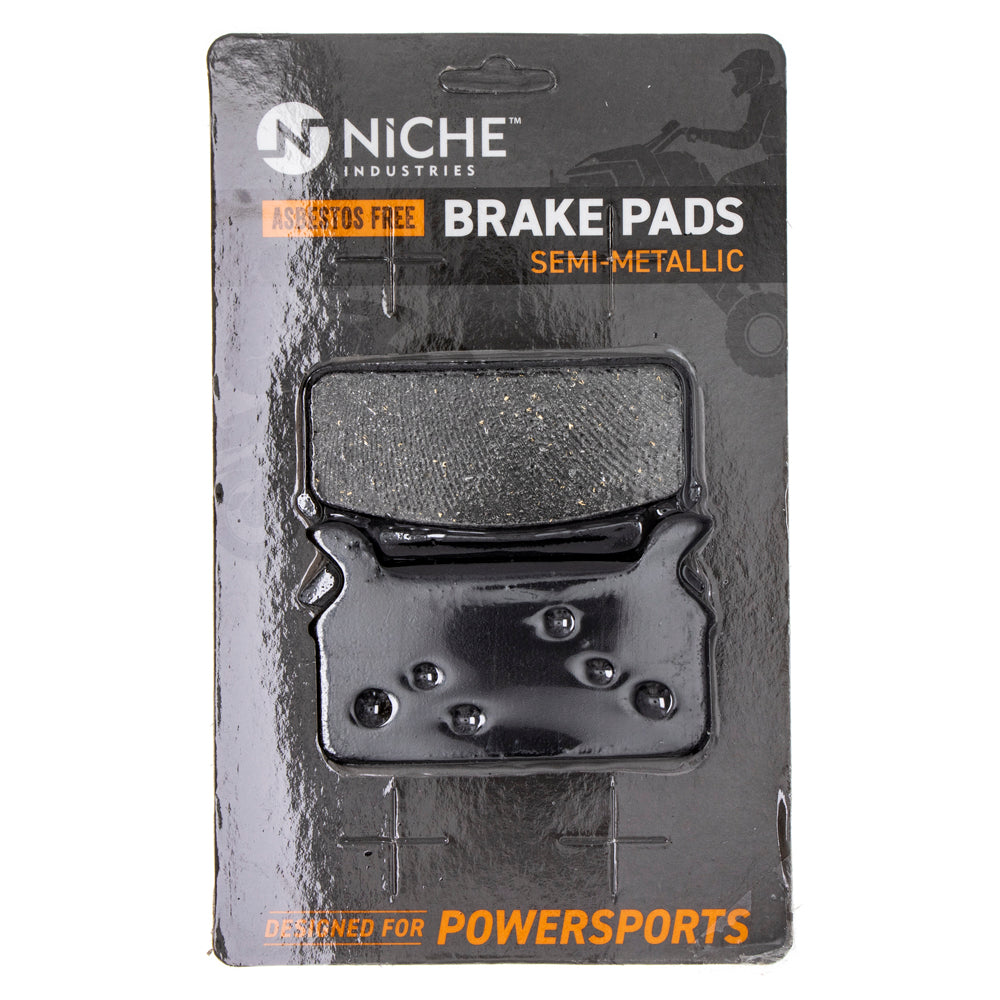 Rear Semi-Metallic Brake Pad Set for zOTHER Polaris MTD Cub Cadet Troy-Bilt Harley NICHE 519-KPA2428D