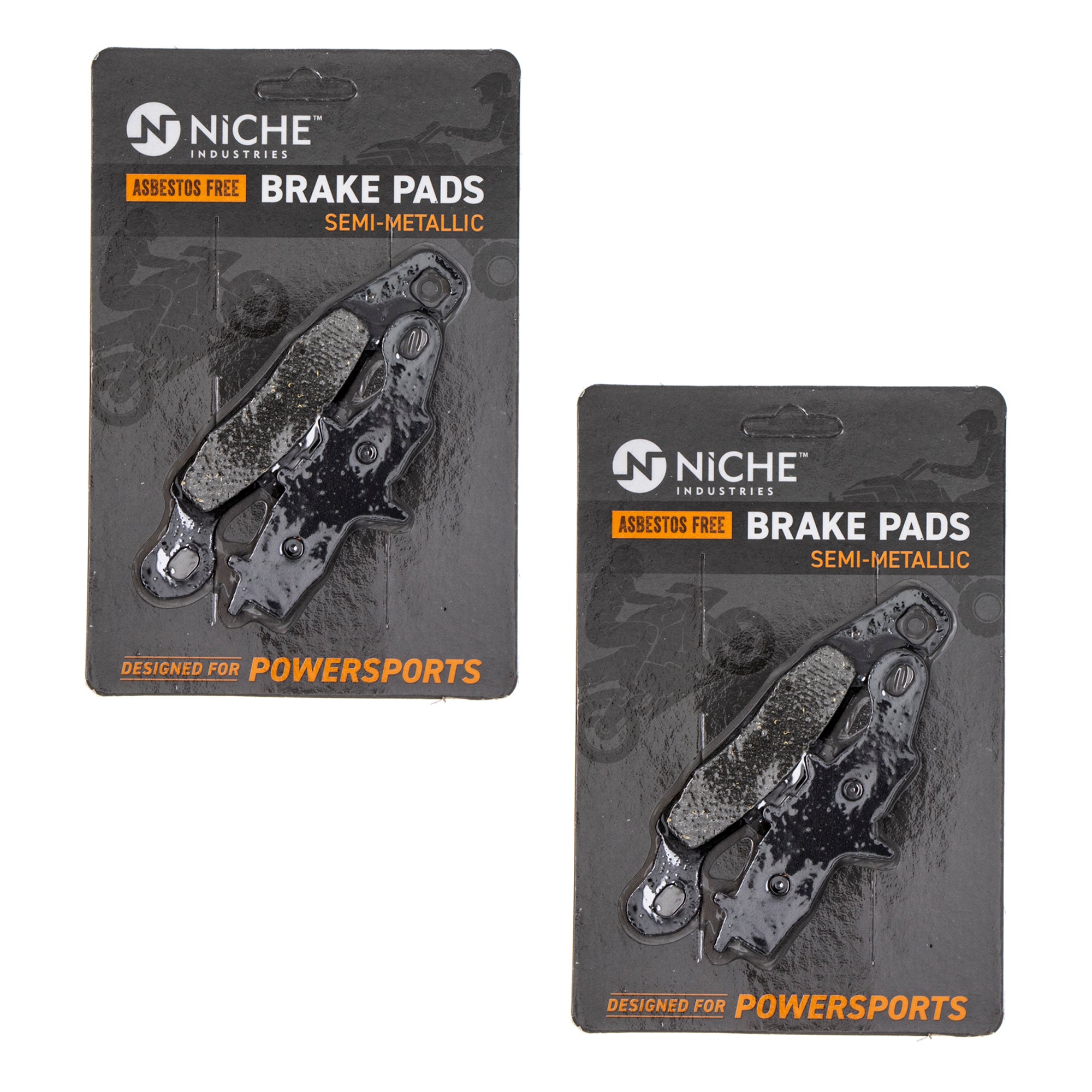 Front Semi-Metallic Brake Pad Set 2-Pack for Suzuki RM85L RM85 RM100 59301-03820 NICHE 519-KPA2421D