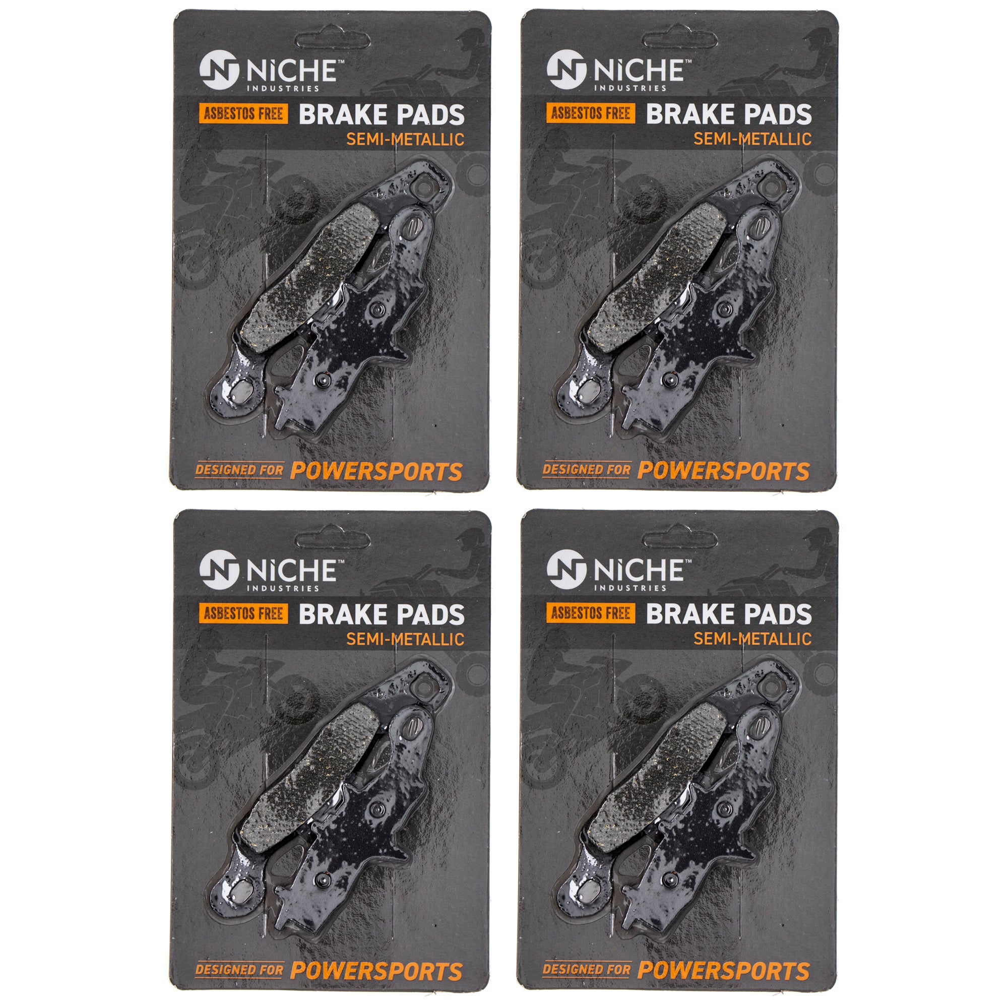 Front Semi-Metallic Brake Pad Set 4-Pack for Suzuki RM85L RM85 RM100 59301-03820 NICHE 519-KPA2421D