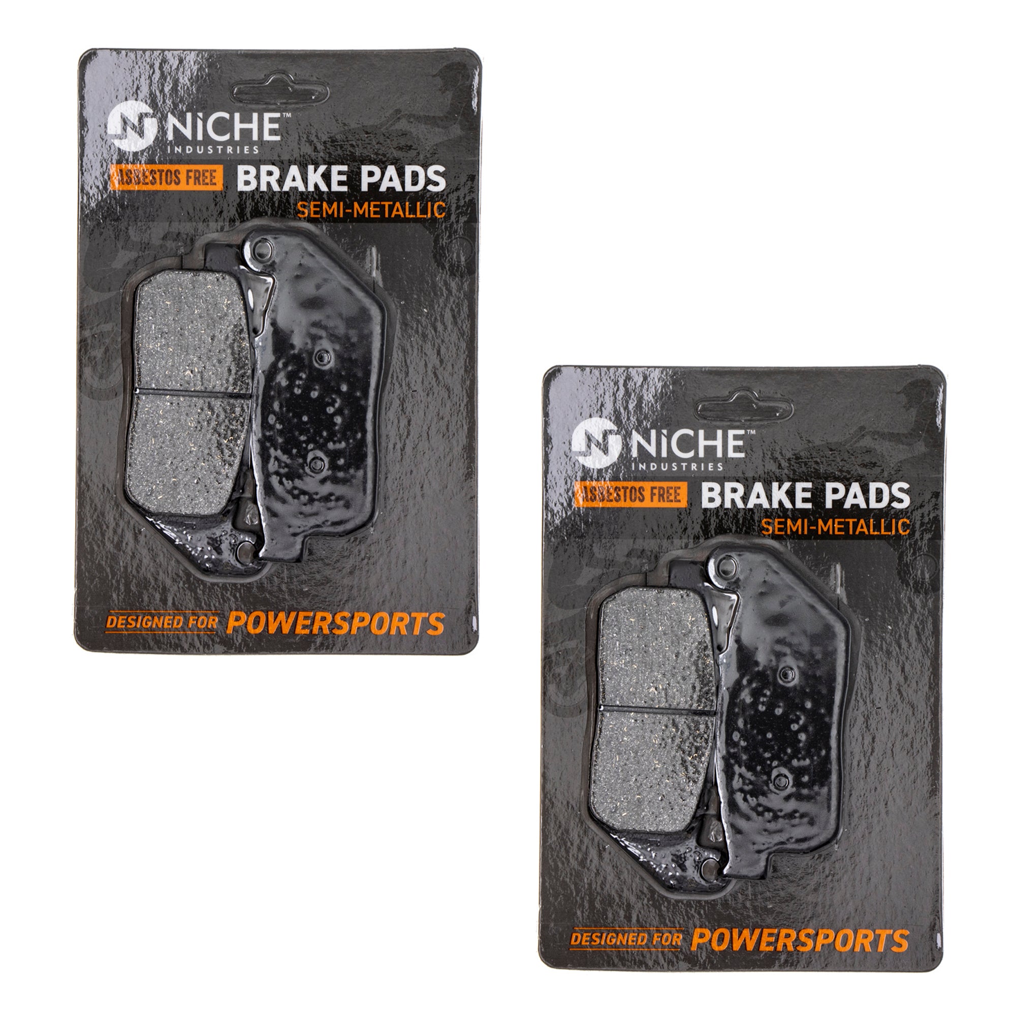 Front Semi-Metallic Brake Pad Set 2-Pack for Harley Davidson Sportster Seventy Iron Forty NICHE 519-KPA2432D